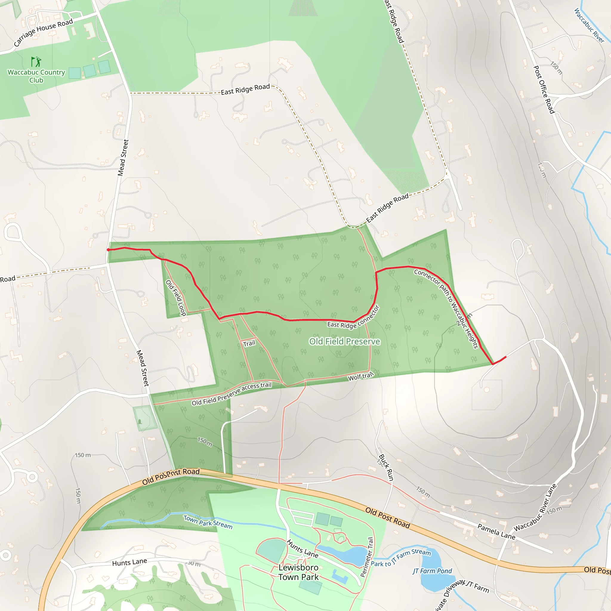 Connector path to Waccabuc Heights mobile static map