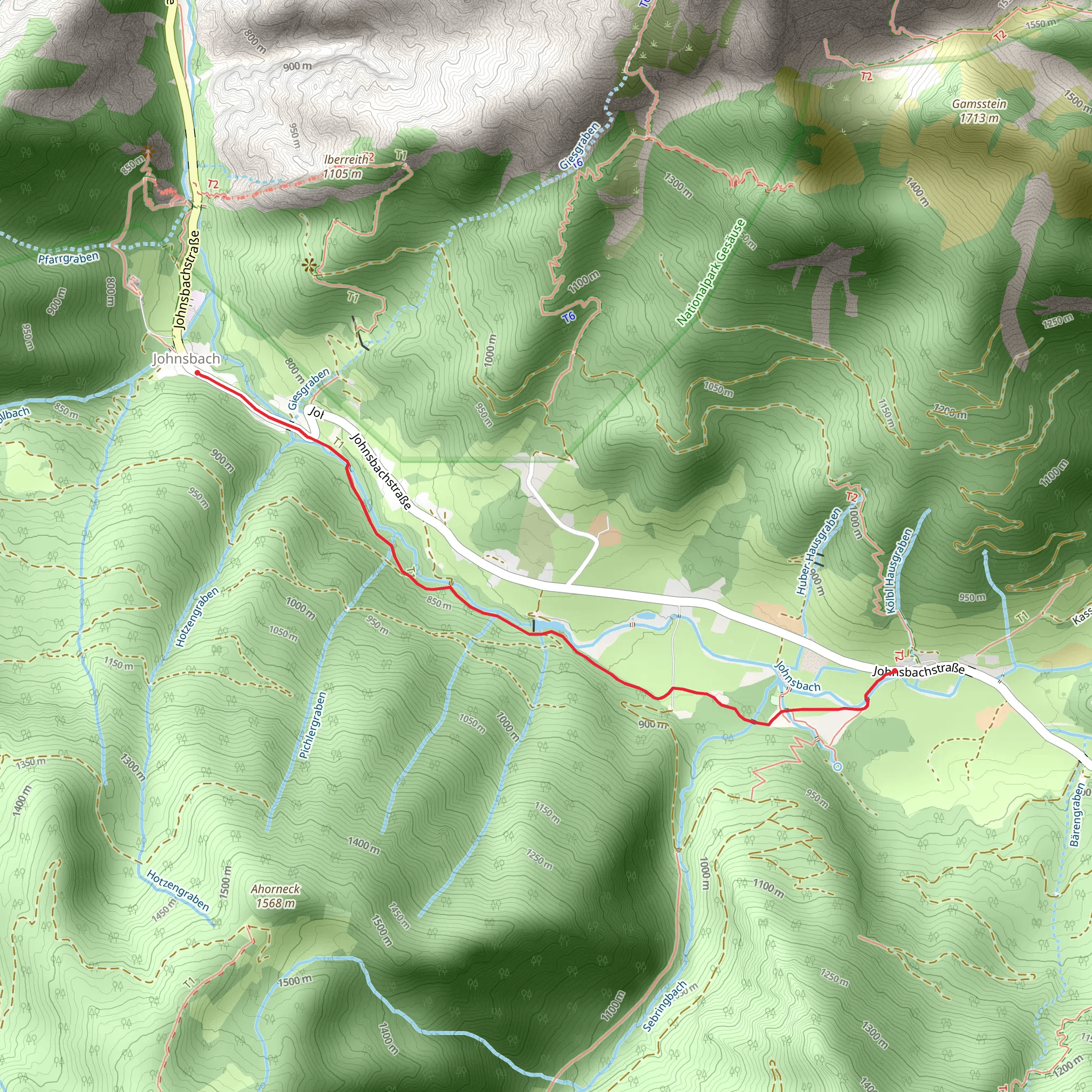 Johnsbach Shadow Side Path mobile static map