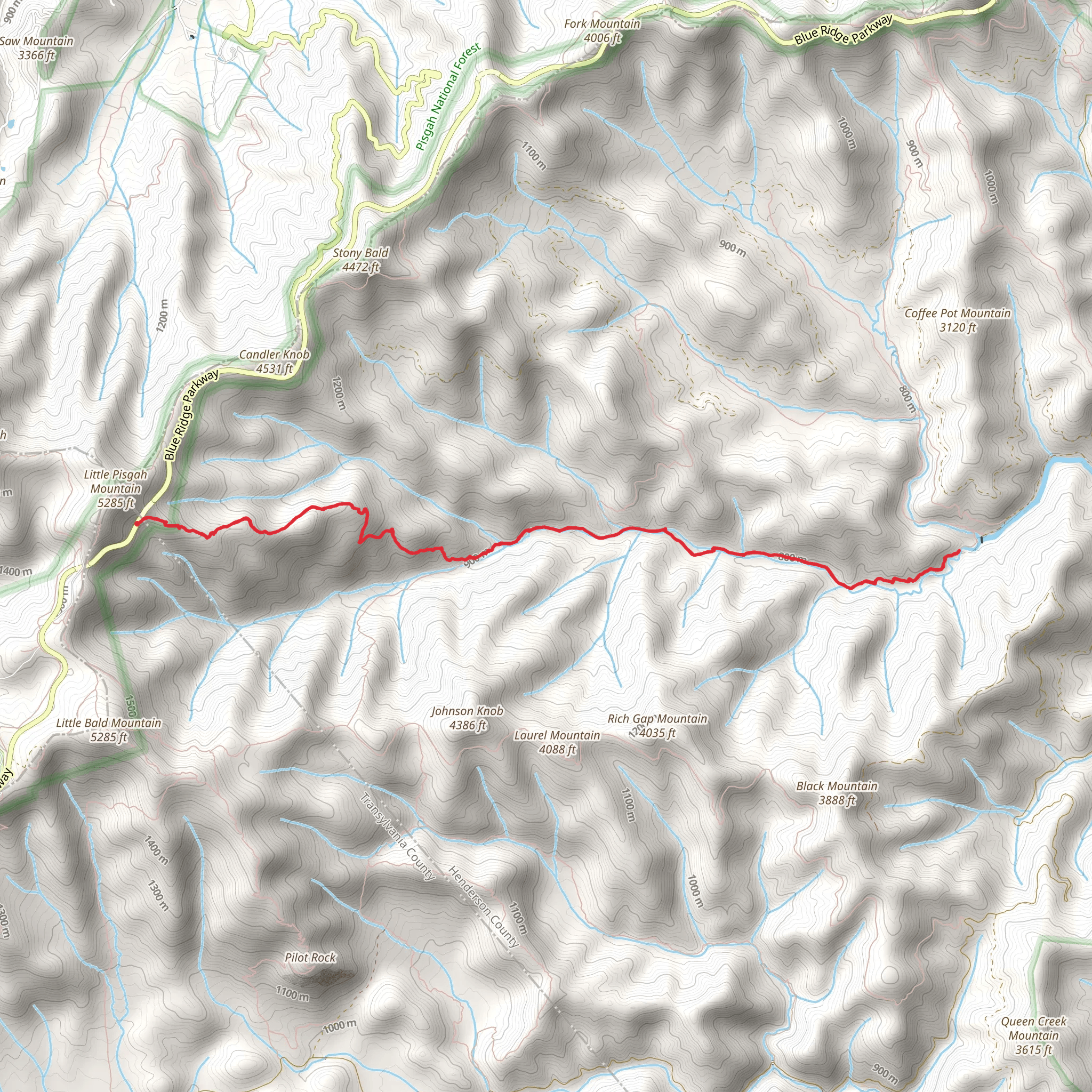 Big Creek Trail mobile static map