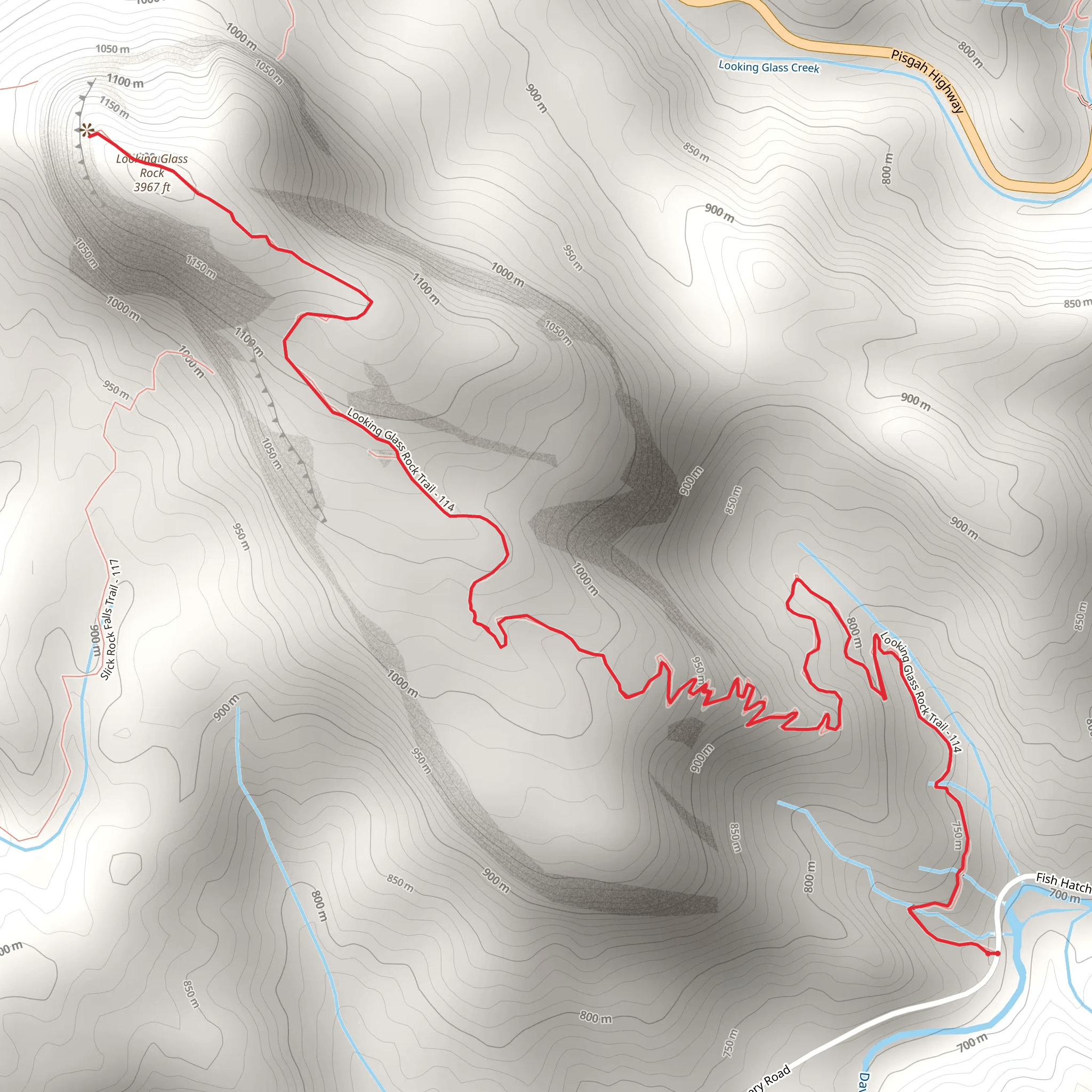 Looking Glass Rock Trail mobile static map