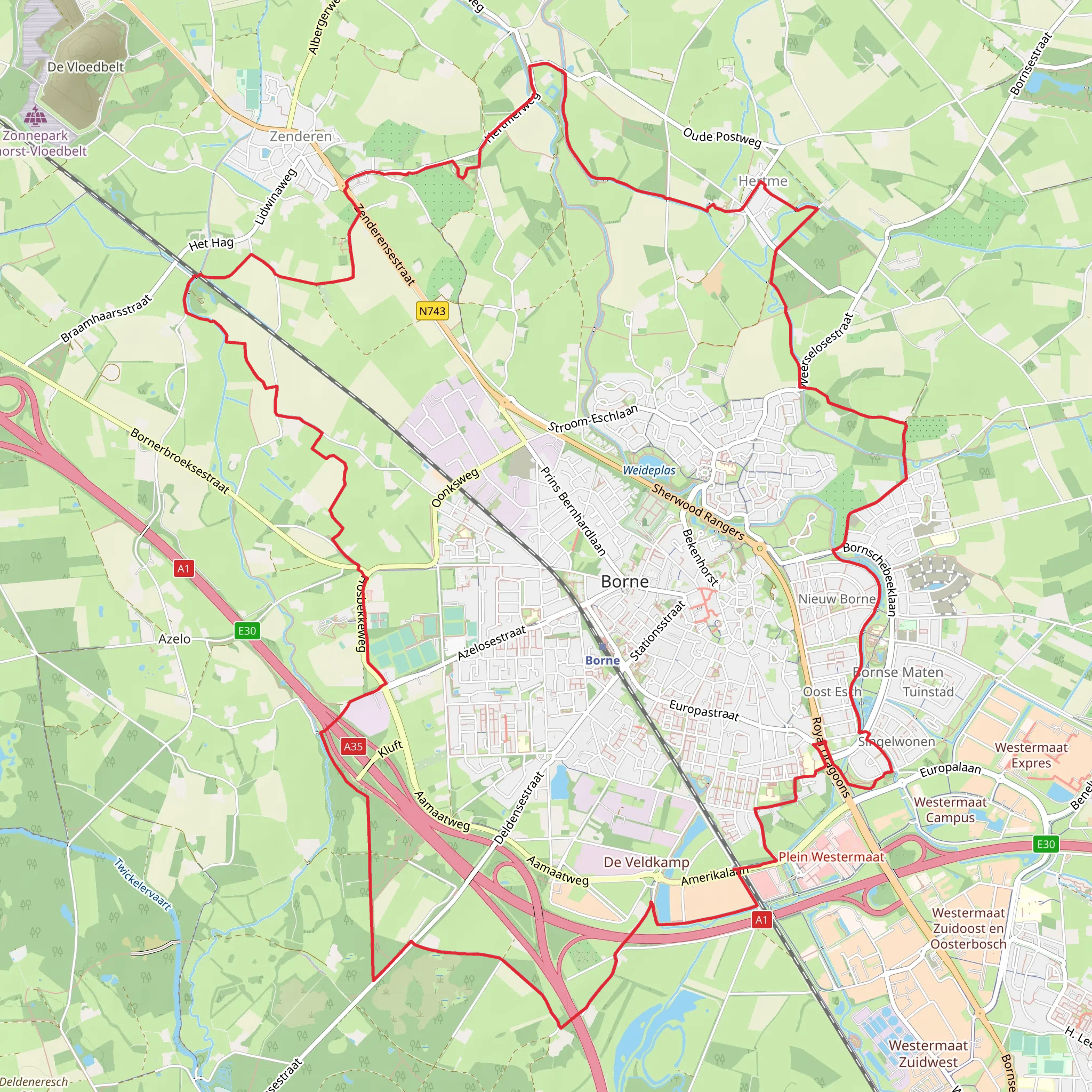 Borne Loop mobile static map