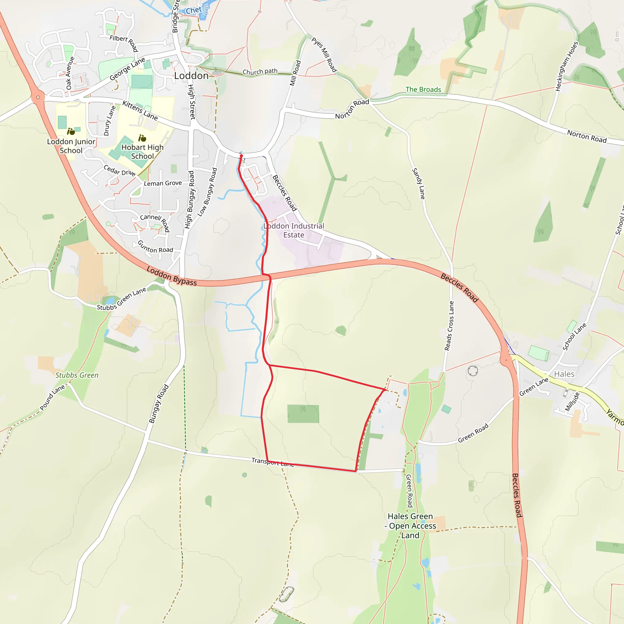 Loddon Walk mobile static map