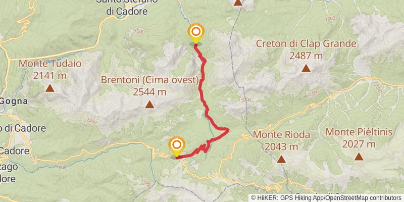 Camino Delle Dolomiti stage 21 Map