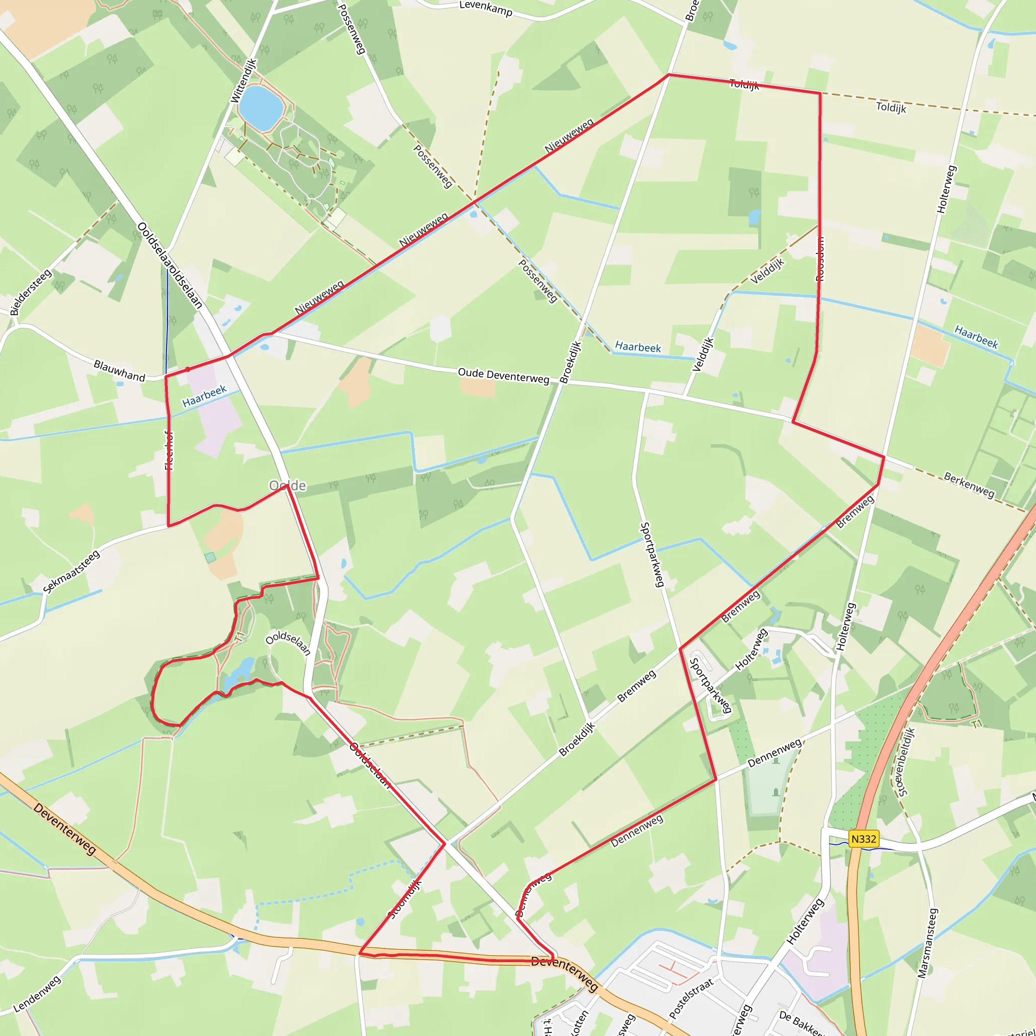 Oolde Loop Route mobile static map