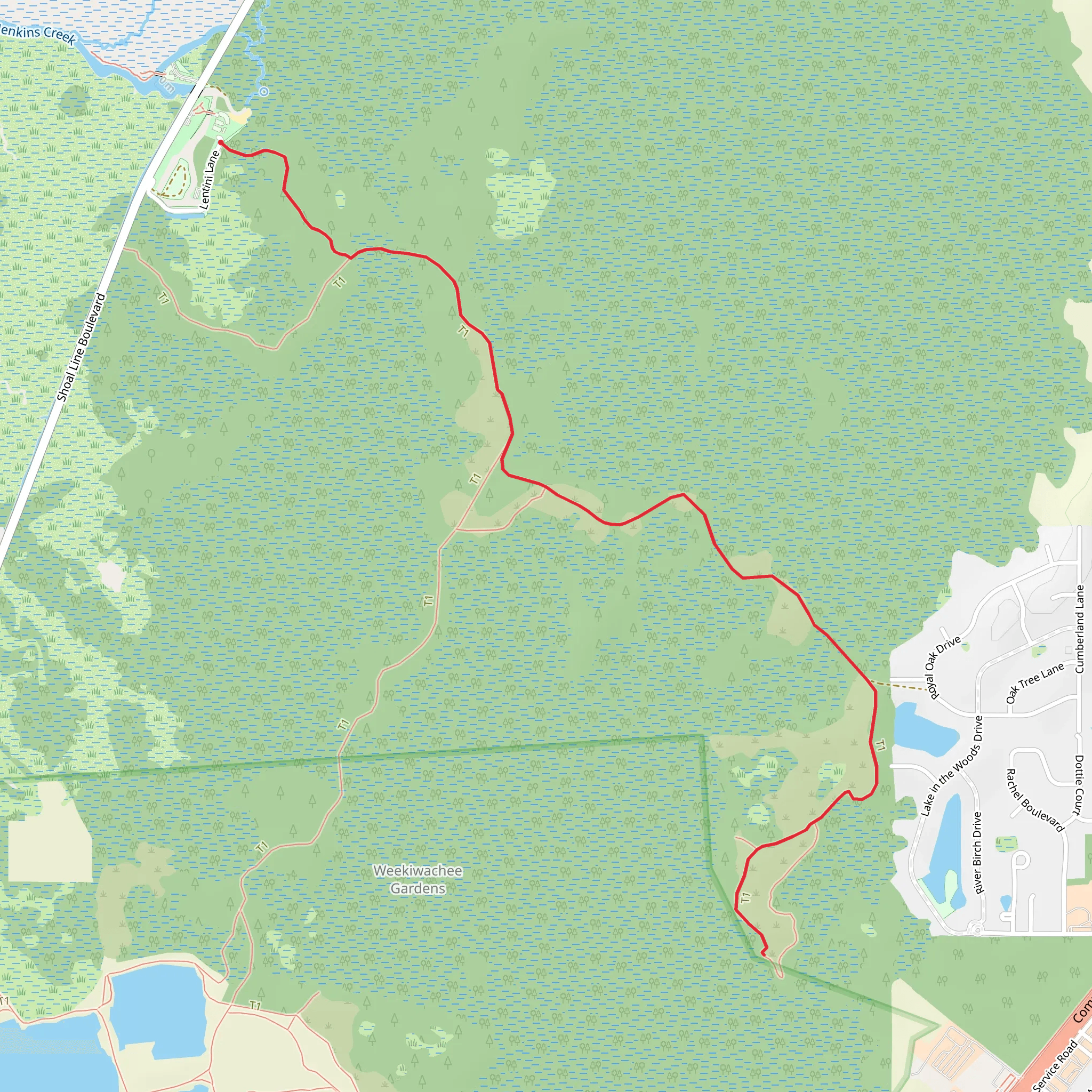 Weeki Wachee Swamps Walk mobile static map
