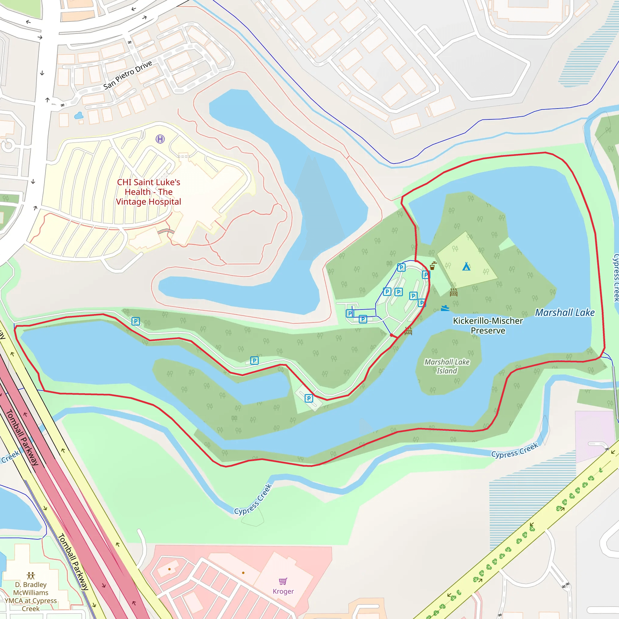 Marshall Lake Loop mobile static map