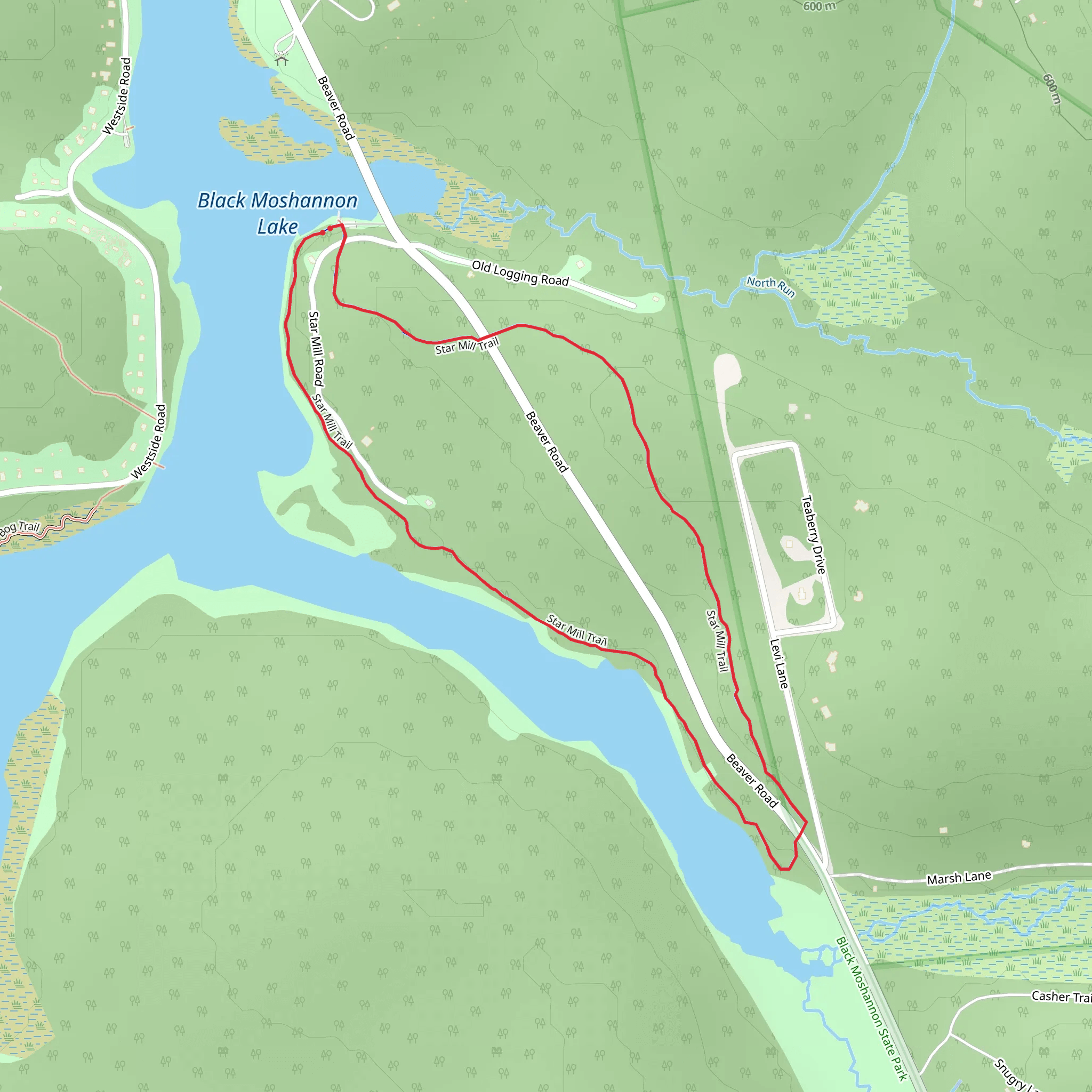 Star Mill Loop Trail mobile static map