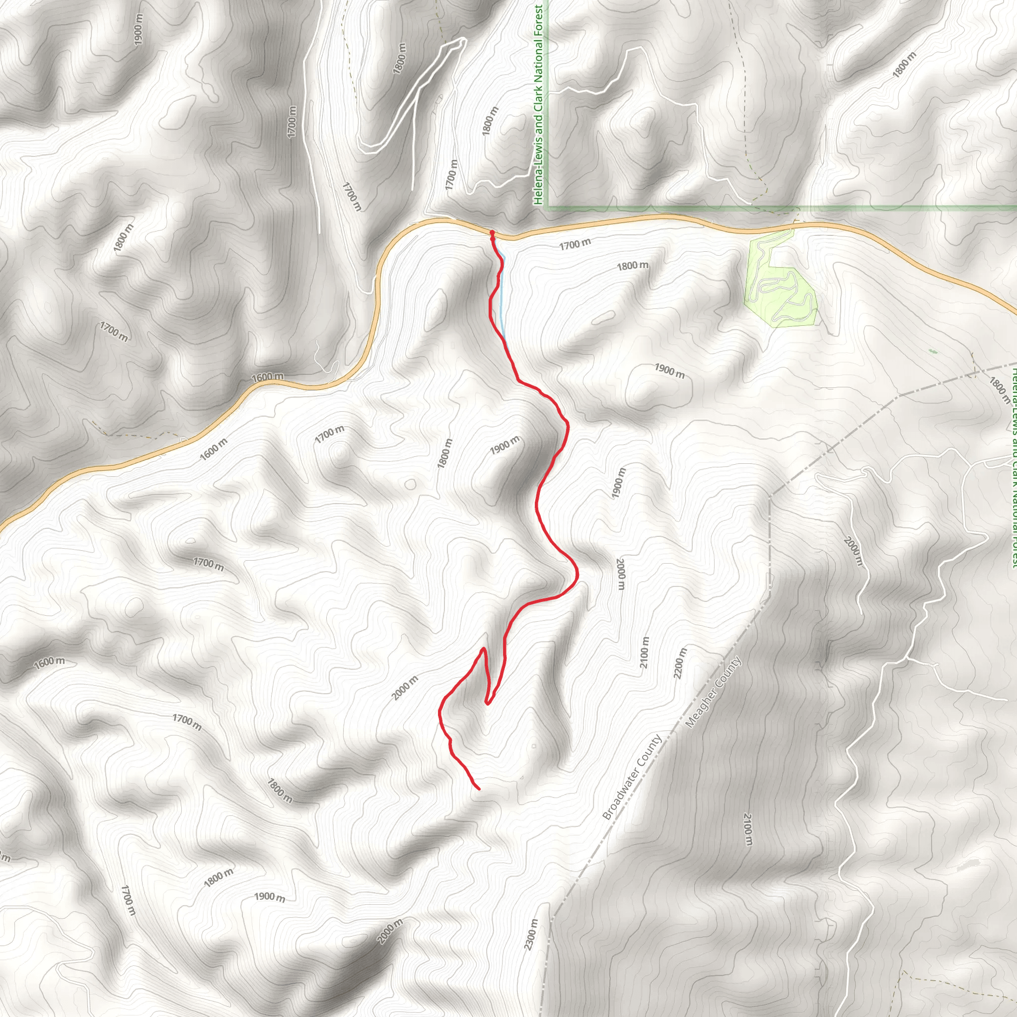 Carl Creek Trail mobile static map