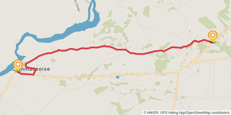 Pilgrims Road to Clonmacnoise stage 2 Map