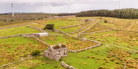 An image depicting the trail Moycullen - Maigh Cuilinn Heritage Trails - Killarainey Woods Walk and its surrounding area.