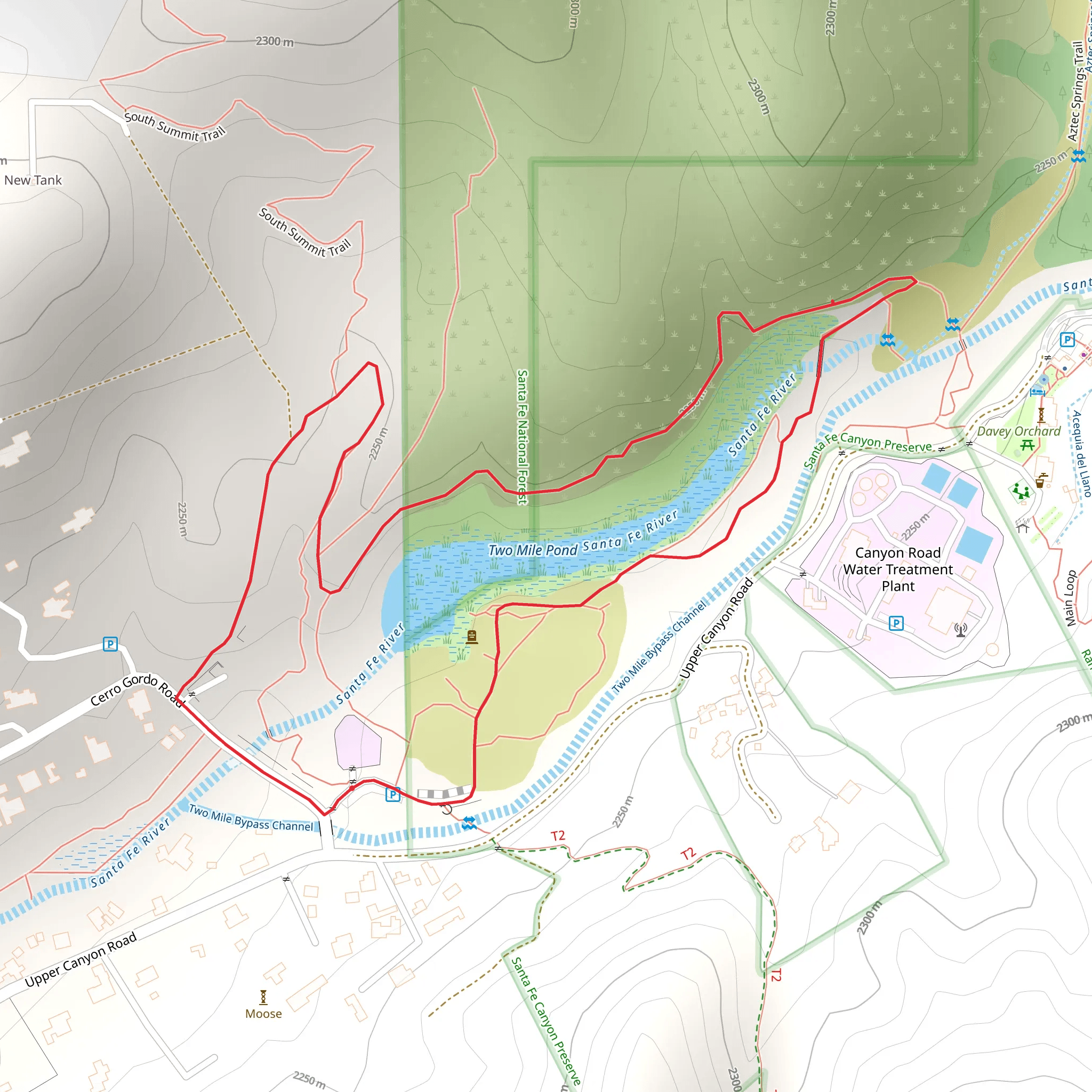 Two Mile Pond Loop mobile static map