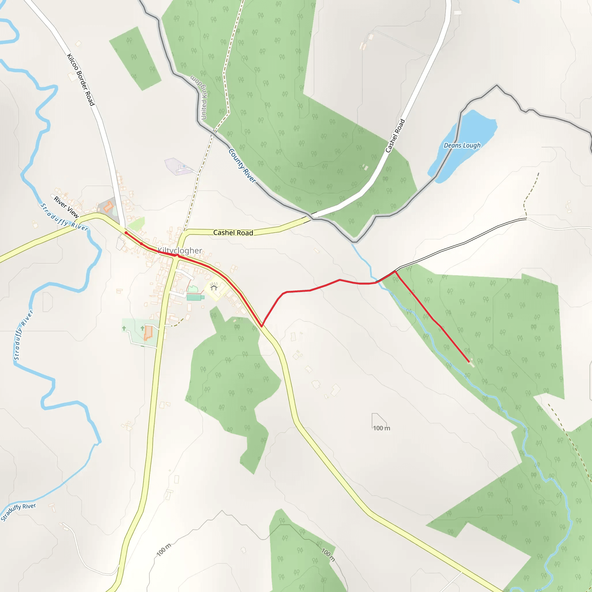 Dean's Lake Trail mobile static map