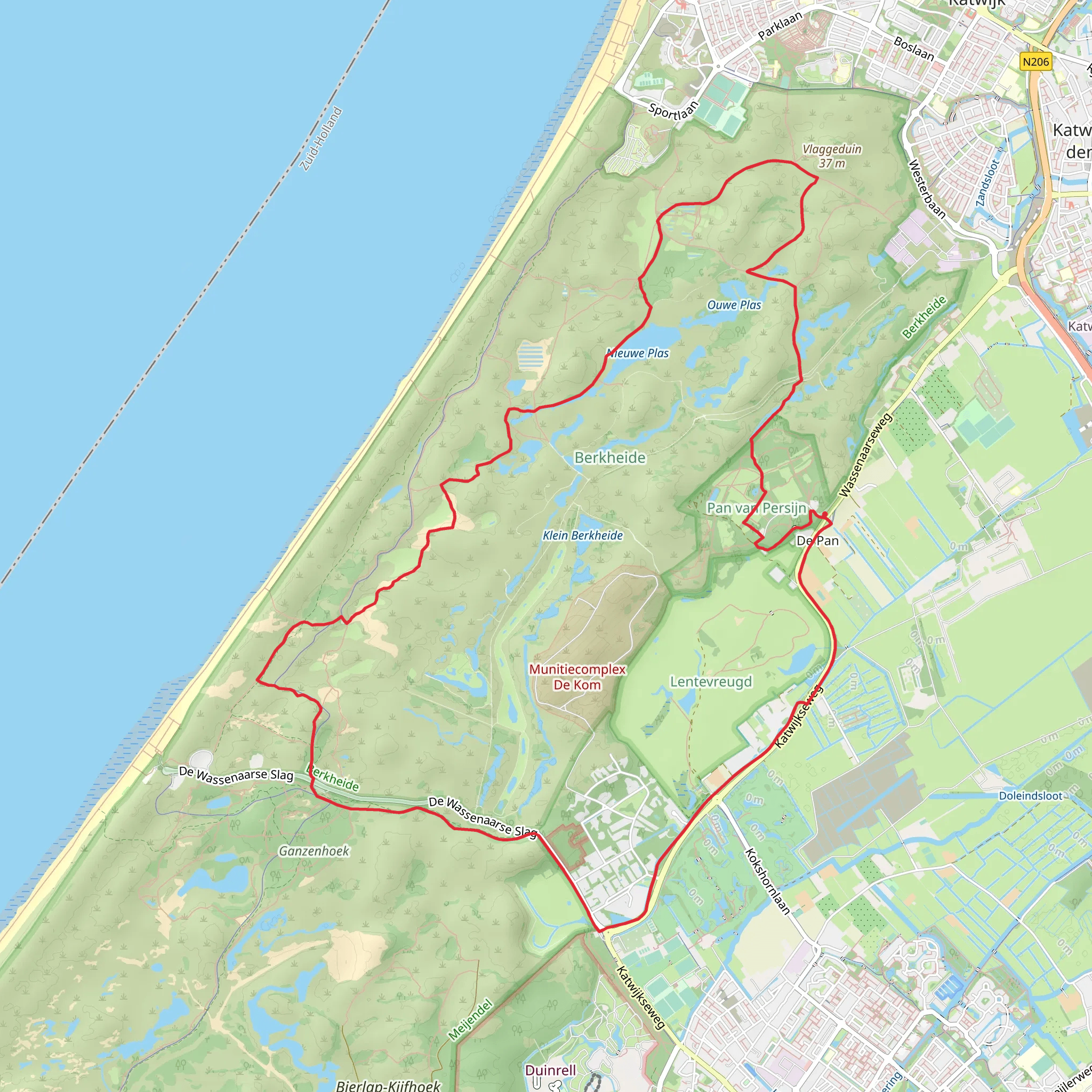 Knolletjesdel, meyvogele del, Nieuwe Plas and Wassenaarse Weg mobile static map