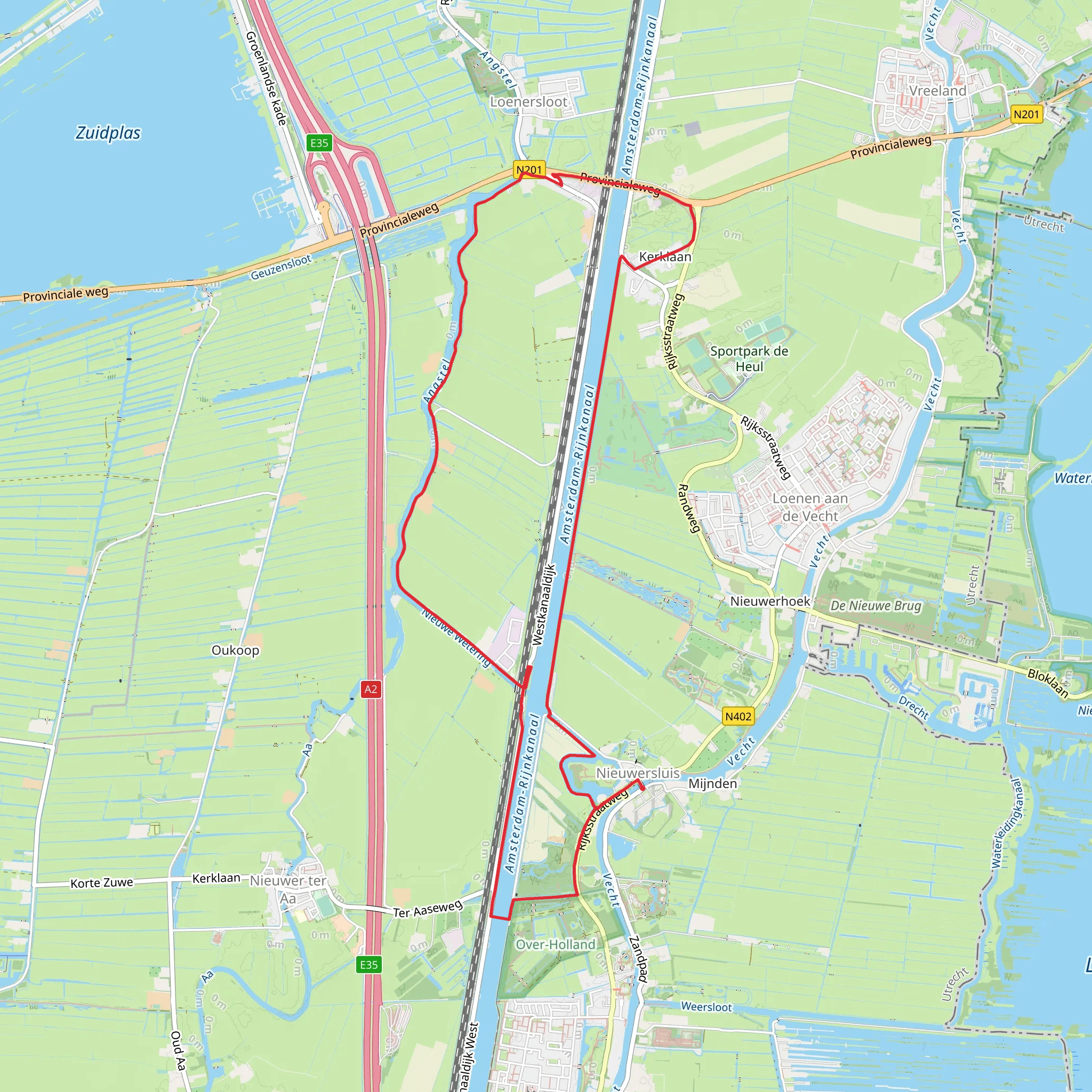 Angstel Route mobile static map