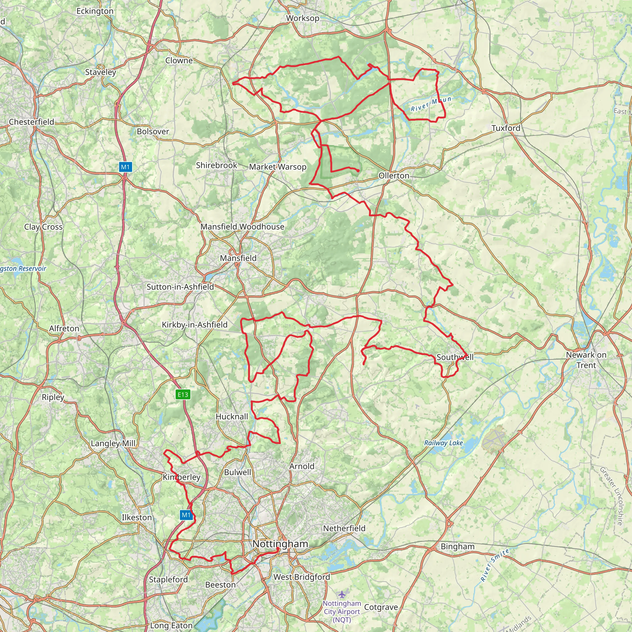 Robin Hood Way mobile static map