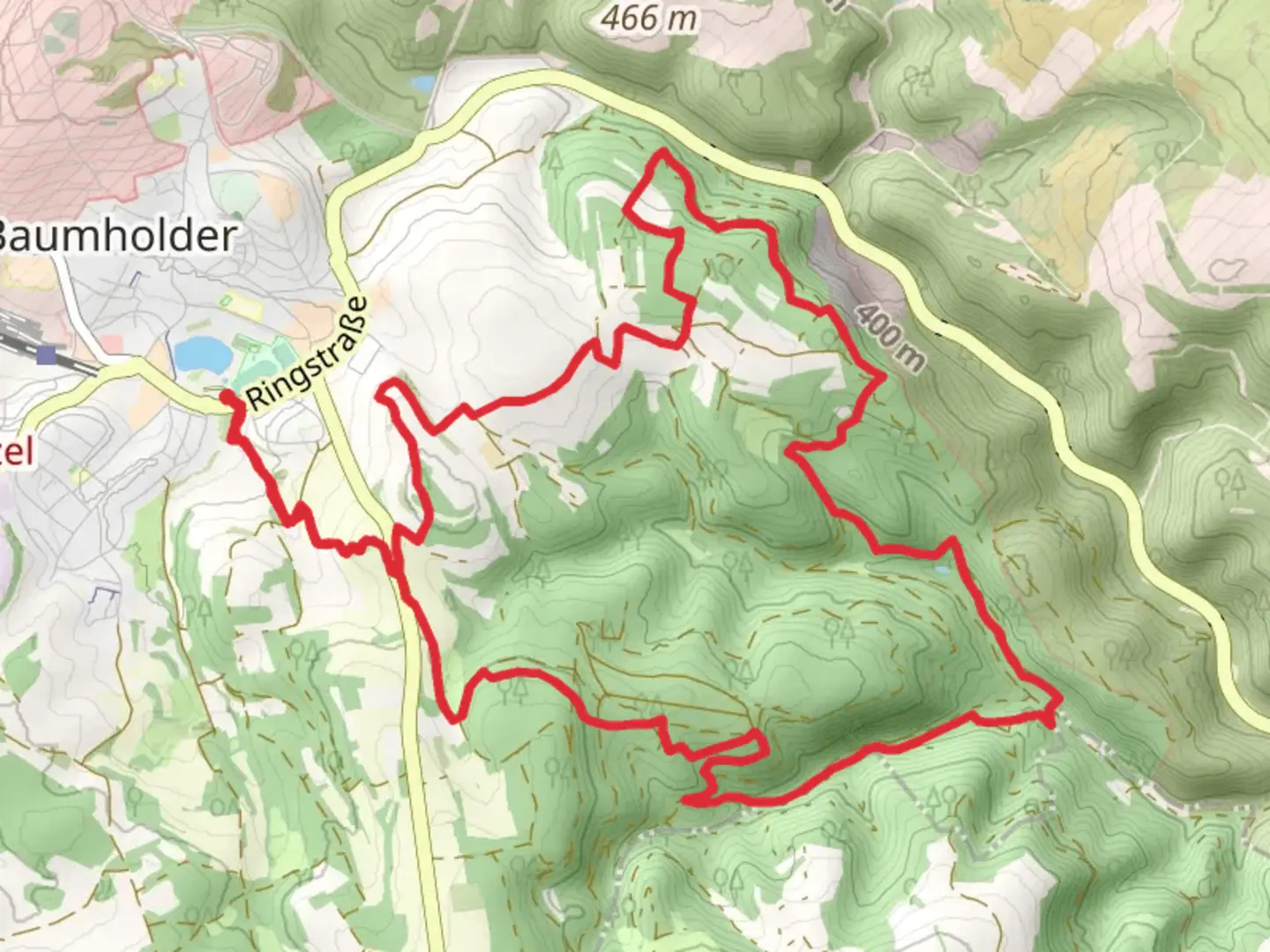 An image depicting the trail Baerenbachpfad and its surrounding area.