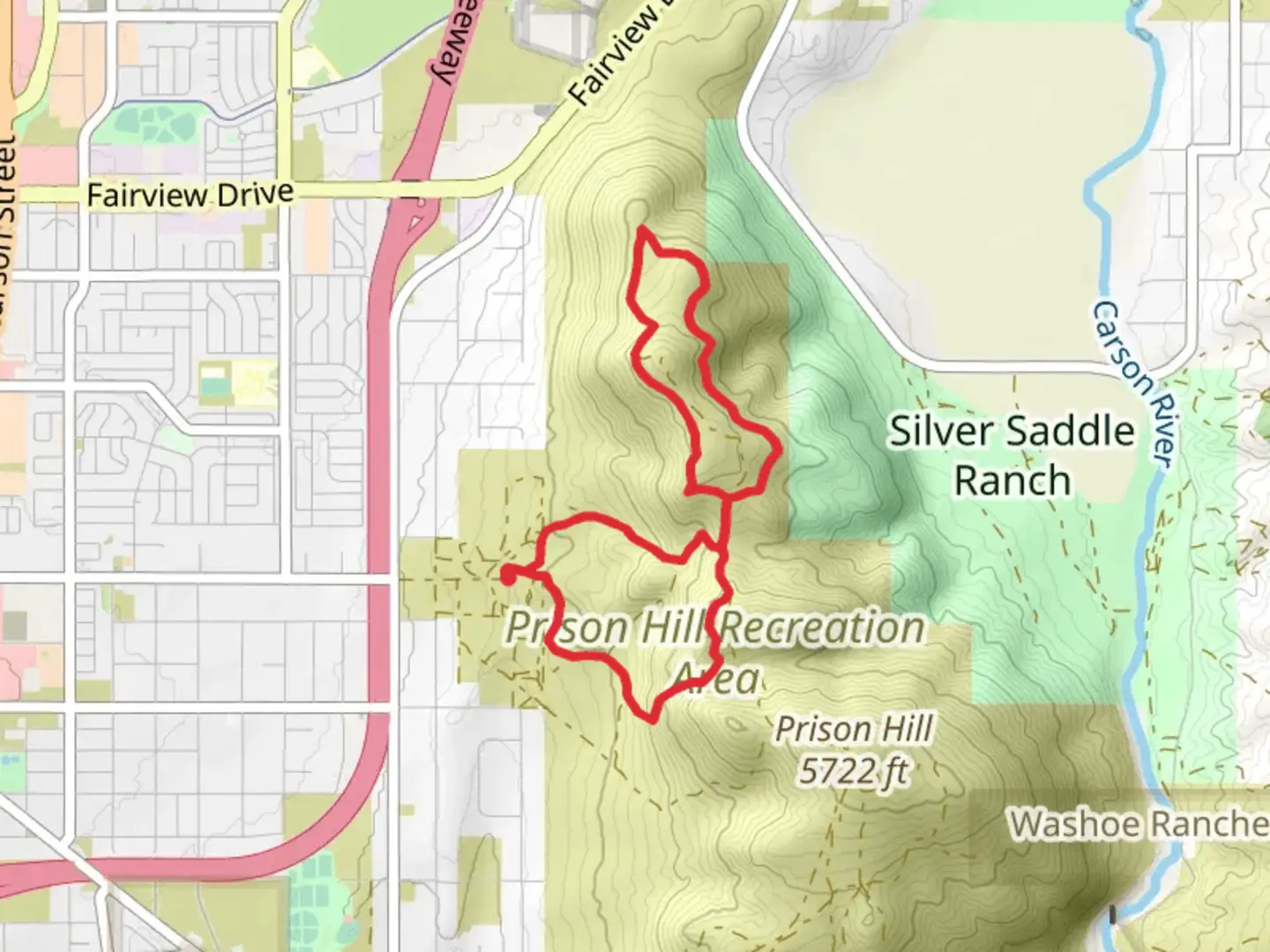 An image depicting the trail Koontz Ln Loop Walk and its surrounding area.