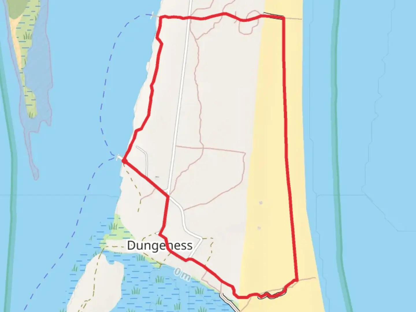 An image depicting the trail Dungeness - River Loop Trail and its surrounding area.