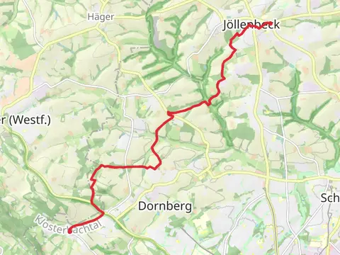 Muehlenteich via Kronenweg from Joellenbeck to Kirchdornberg