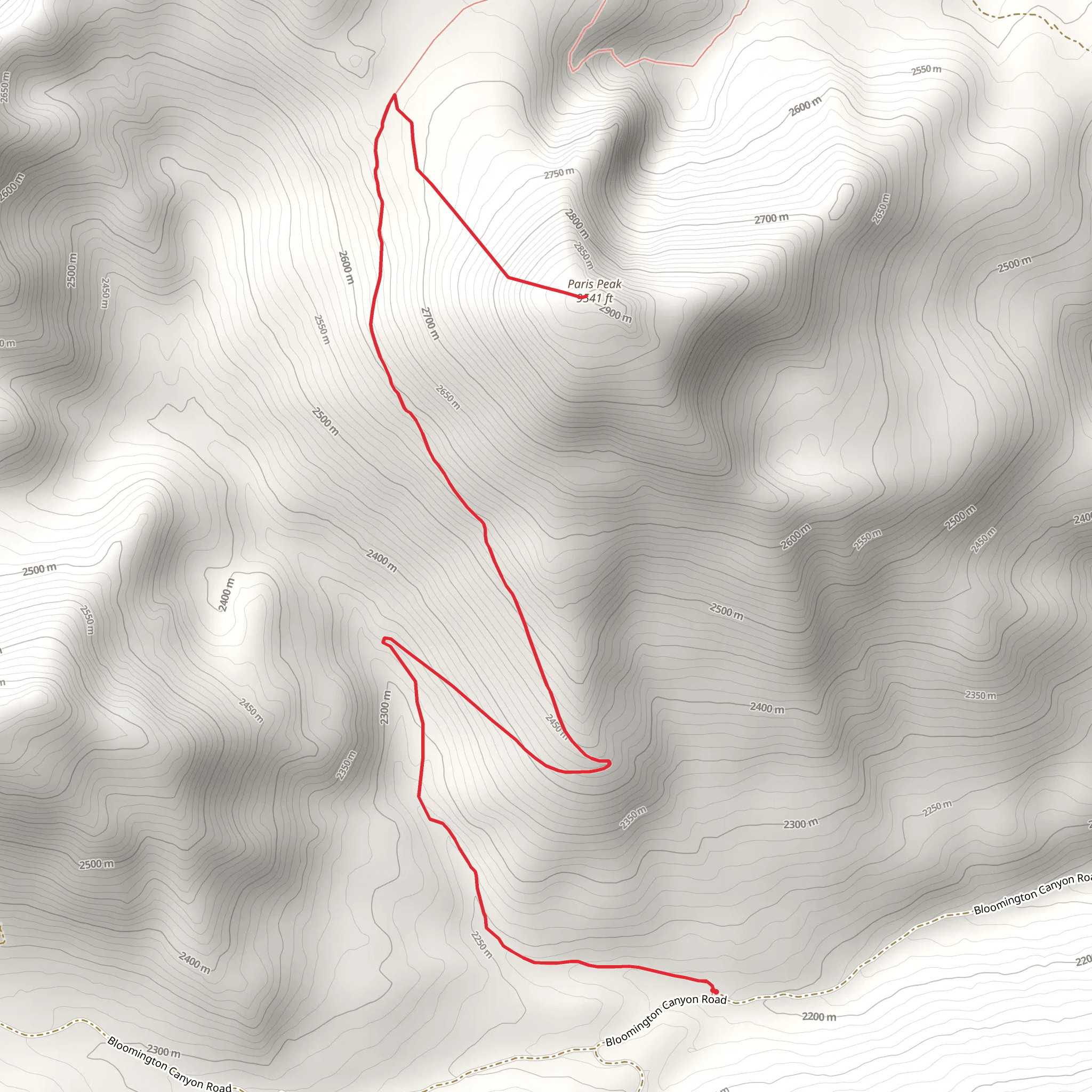 Paris Peak mobile static map