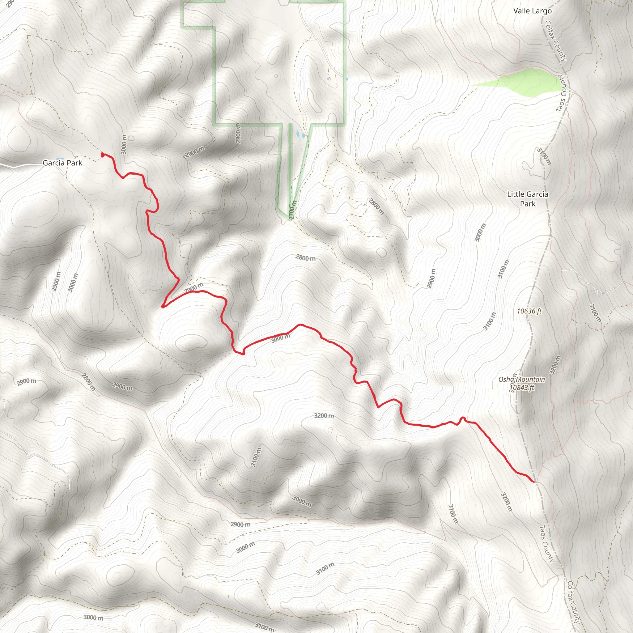 South Boundary Trail mobile static map