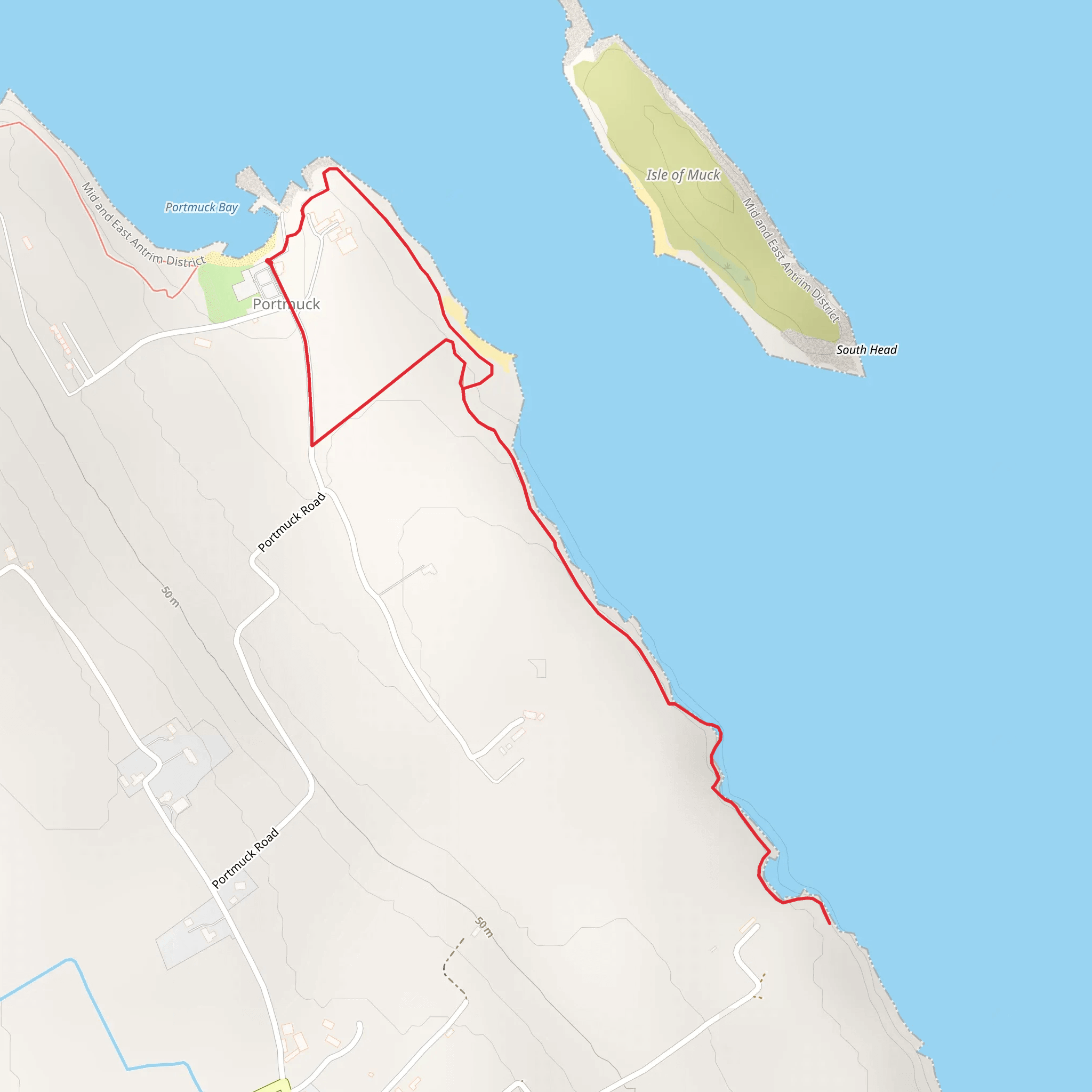 Islandmagee Ulster Scots Walk mobile static map