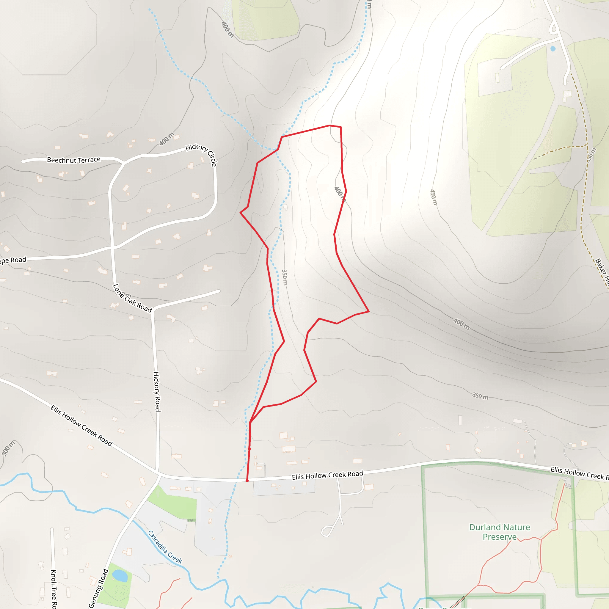 Ellis Hollow Creek Road Loop mobile static map