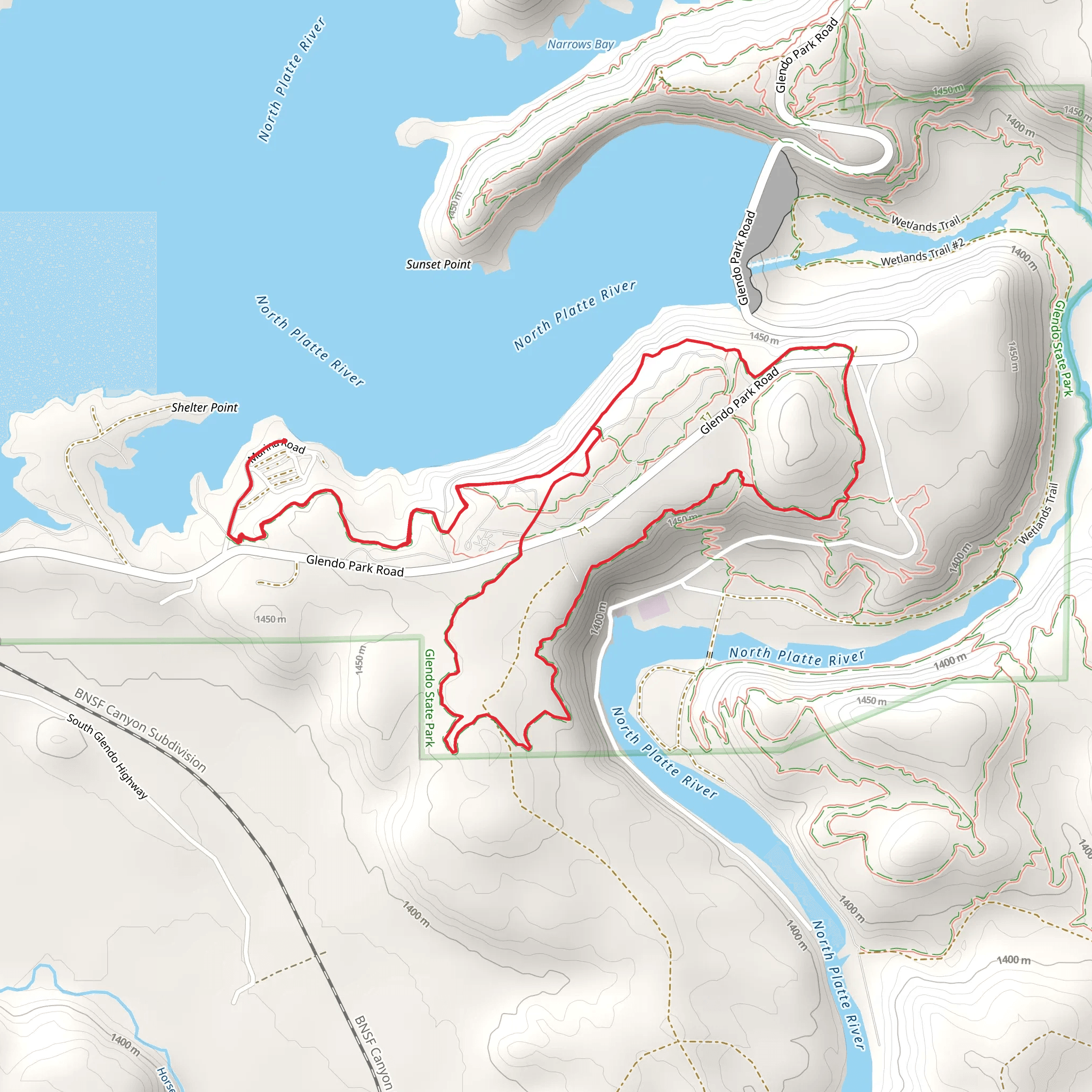 Two Moon Loop - Buffalo Run - Whiskey Trail mobile static map