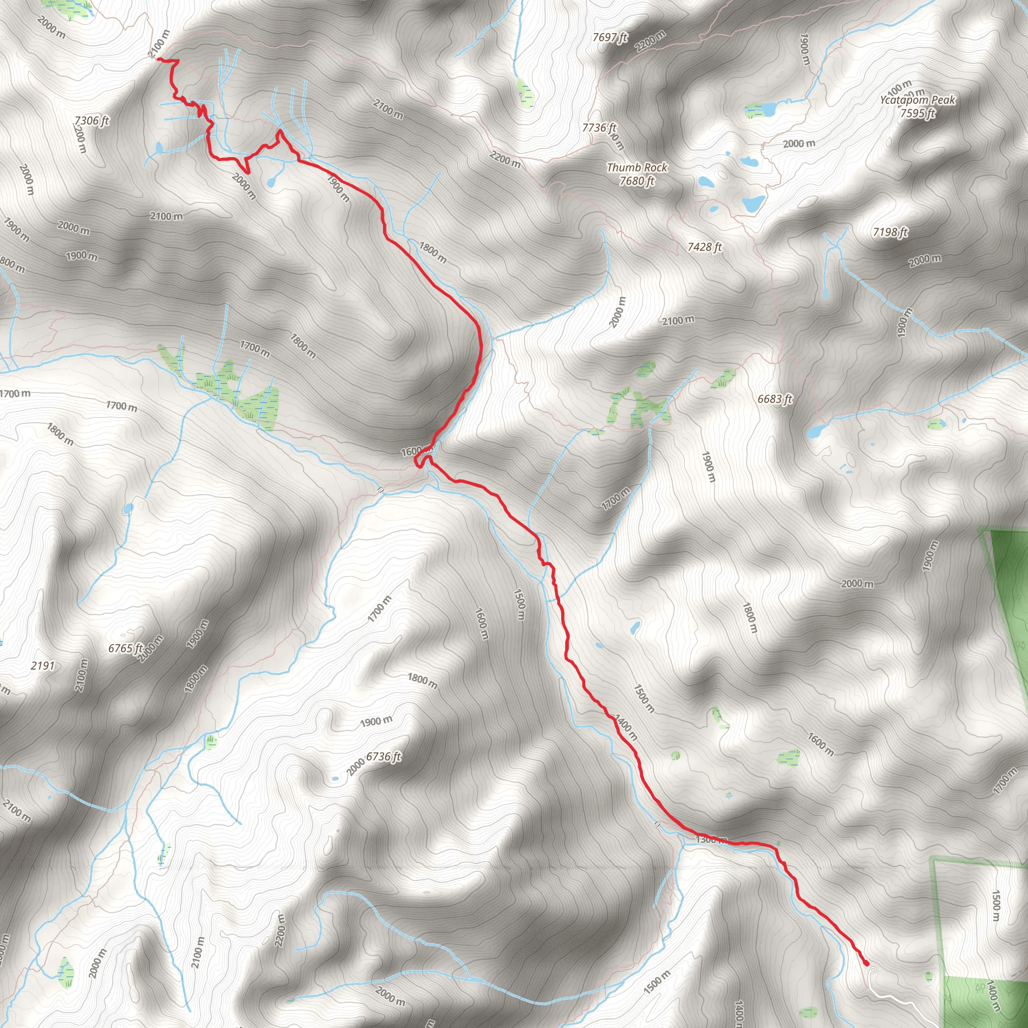 Parker Creek via Swift Creek Trail mobile static map