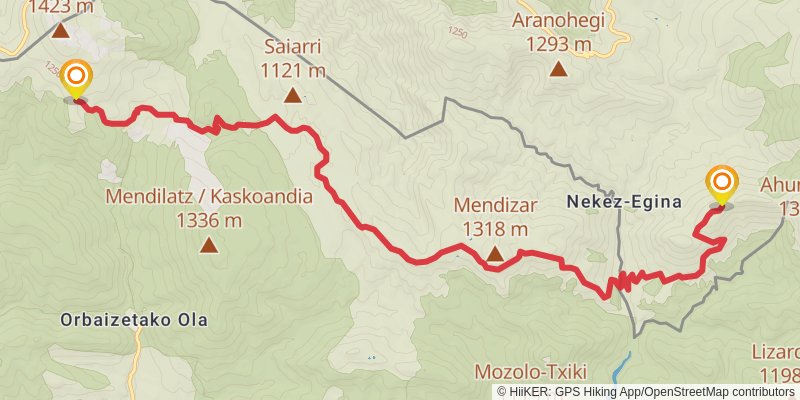 Haute Randonnée Pyrénéenne alt 6 Map