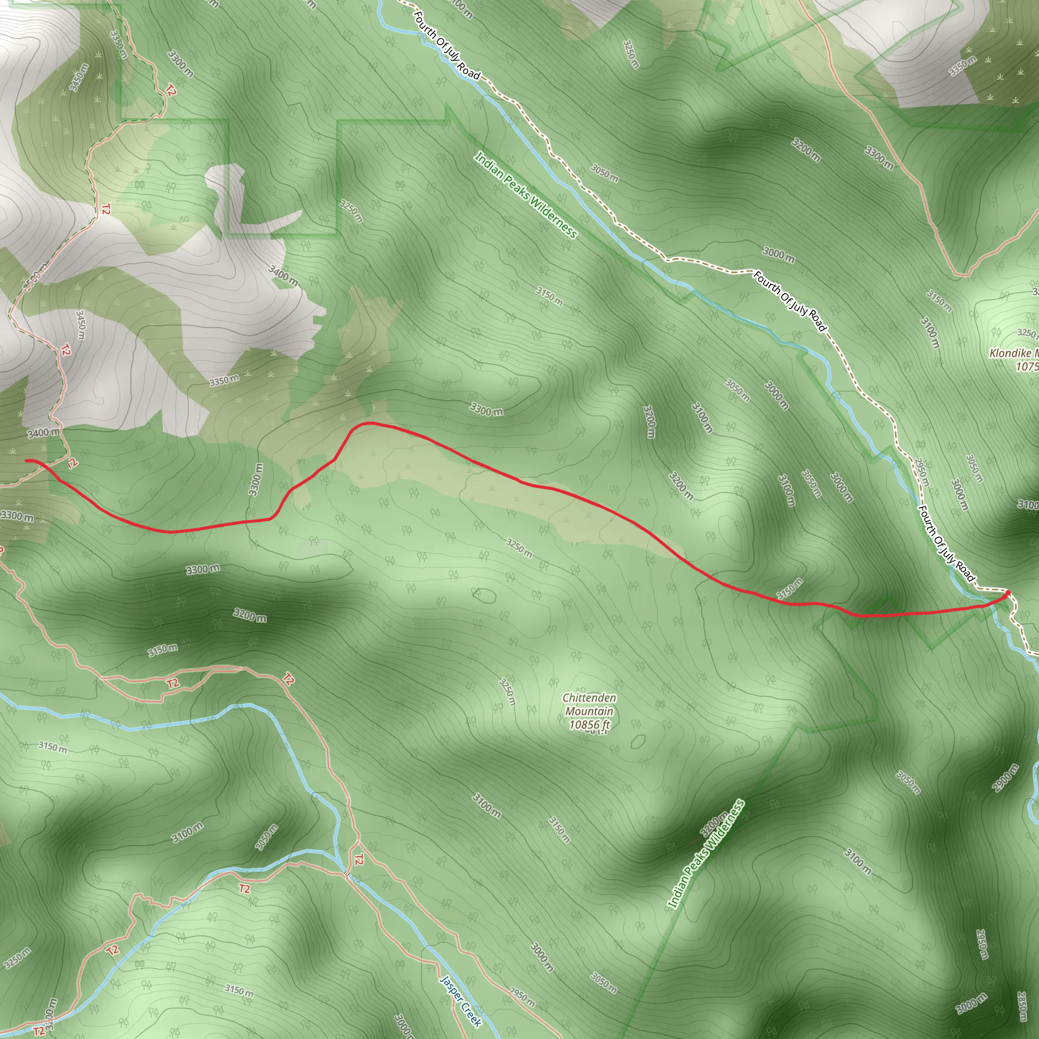 Chittenden Mountain Trail mobile static map