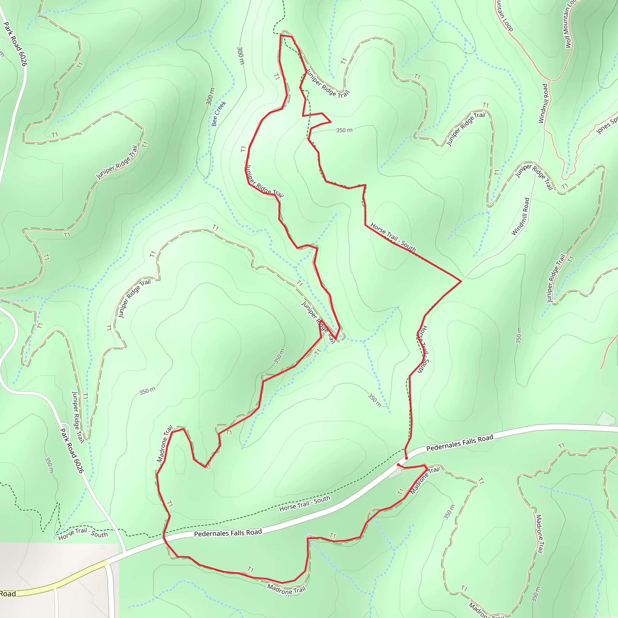Madrone, Juniper Ridge and South Loop Equestrian Trail mobile static map