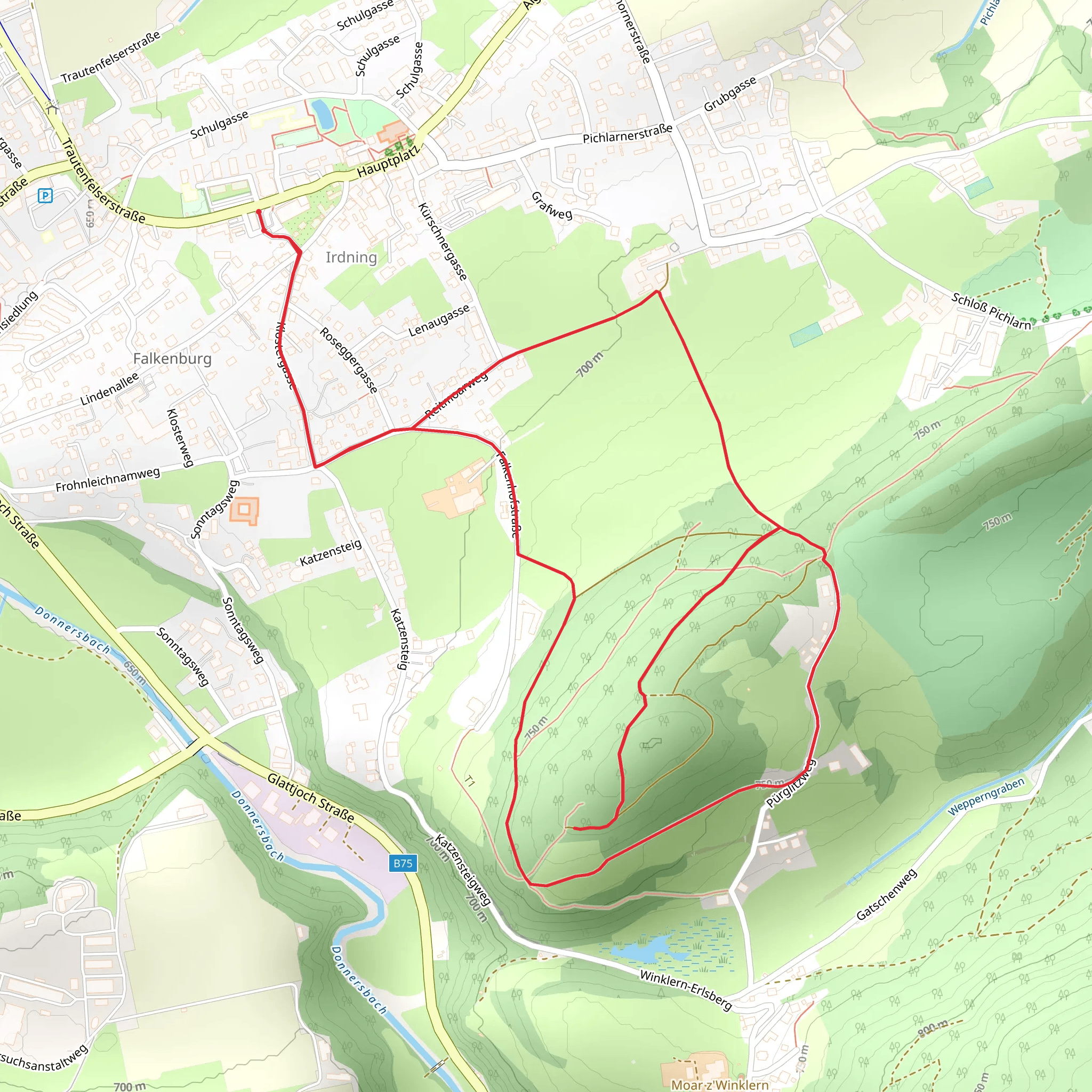 Pürglitz Loop Hike mobile static map