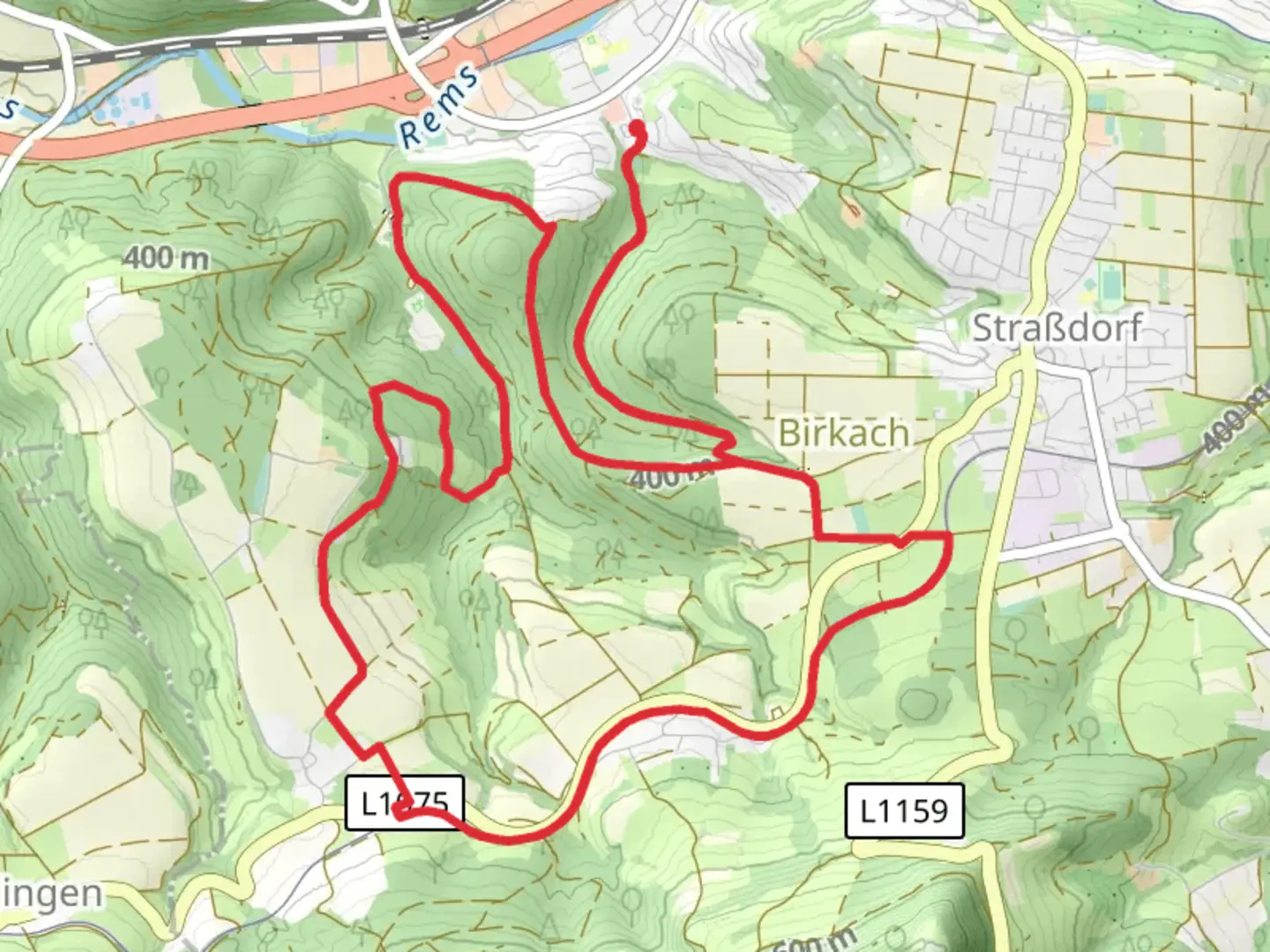 An image depicting the trail Neidling Holltal Loop and its surrounding area.