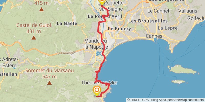 Camino Menton-Candanchu via Arles stage 7 Map