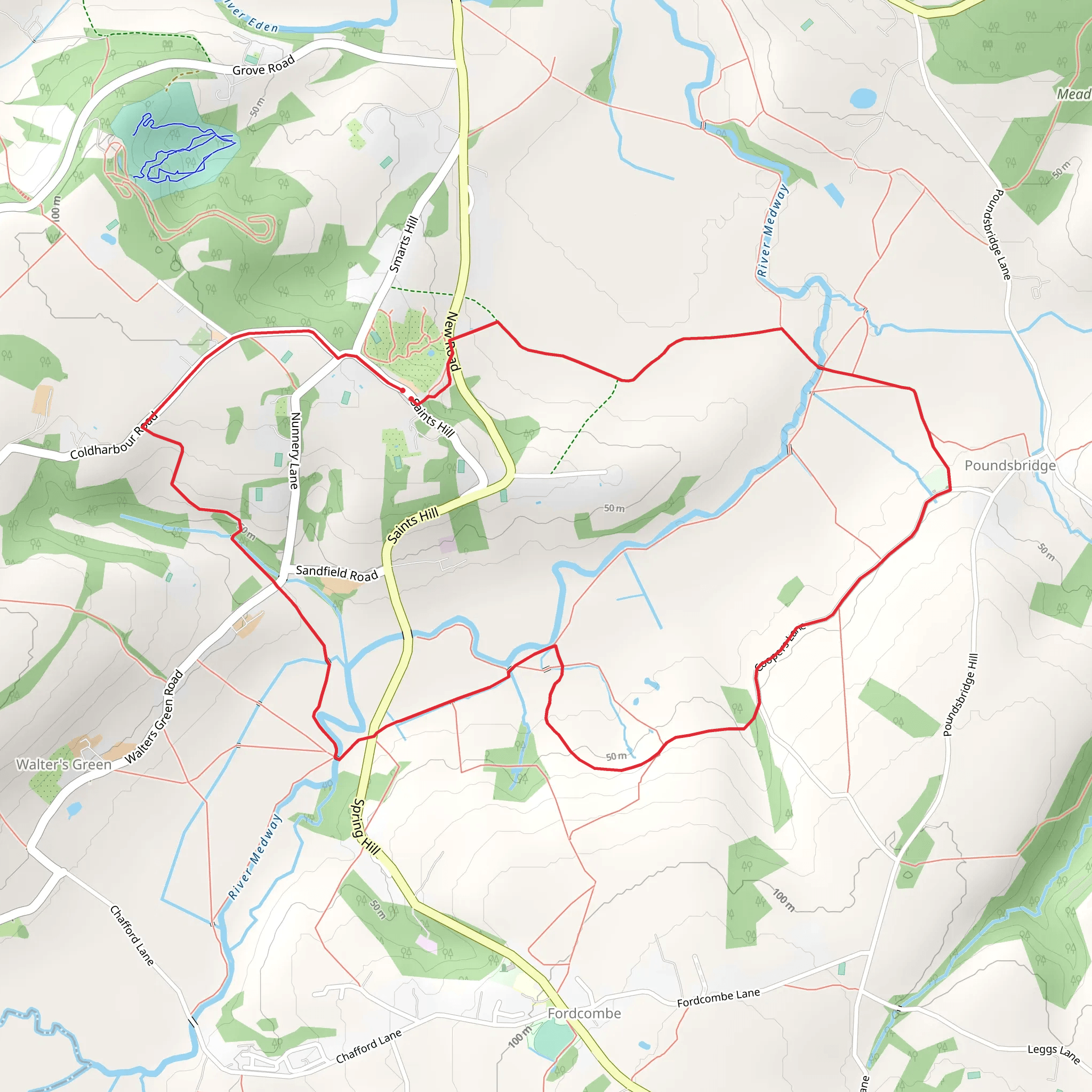 River Medway Loop Walk mobile static map