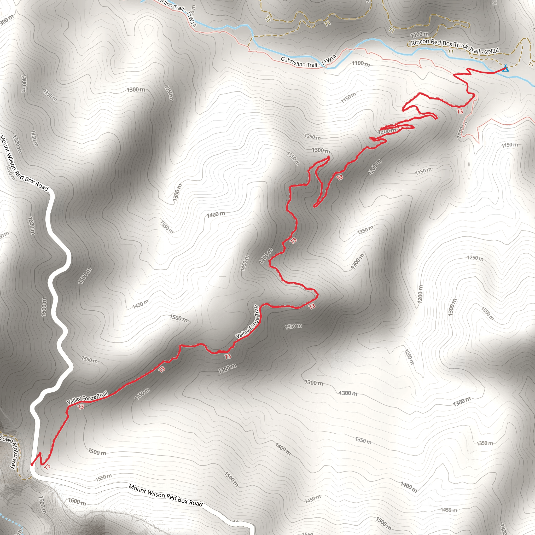 Valley Forge Trail mobile static map