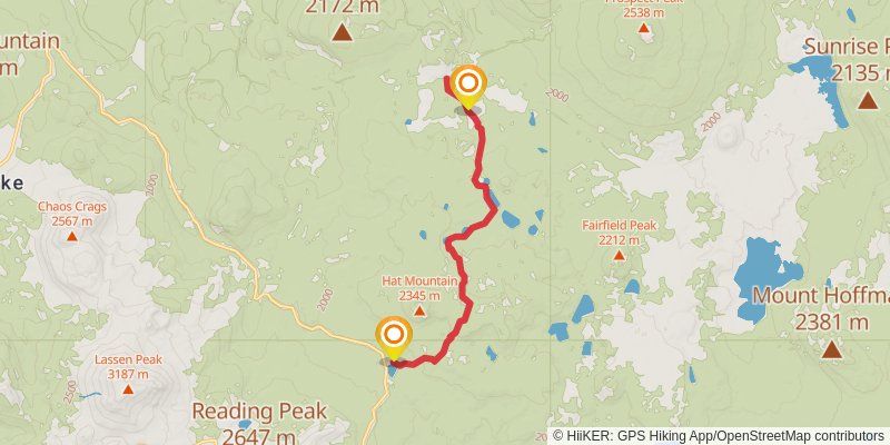 Cluster Lakes via Bear Lakes Trail stage 2 Map
