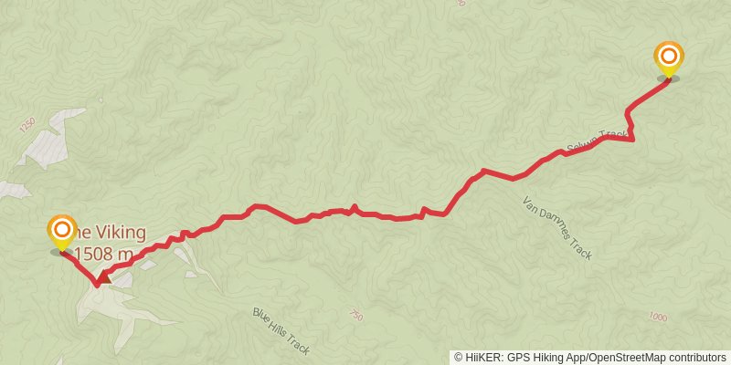 Australian Alps Walking Track stage 13 Map