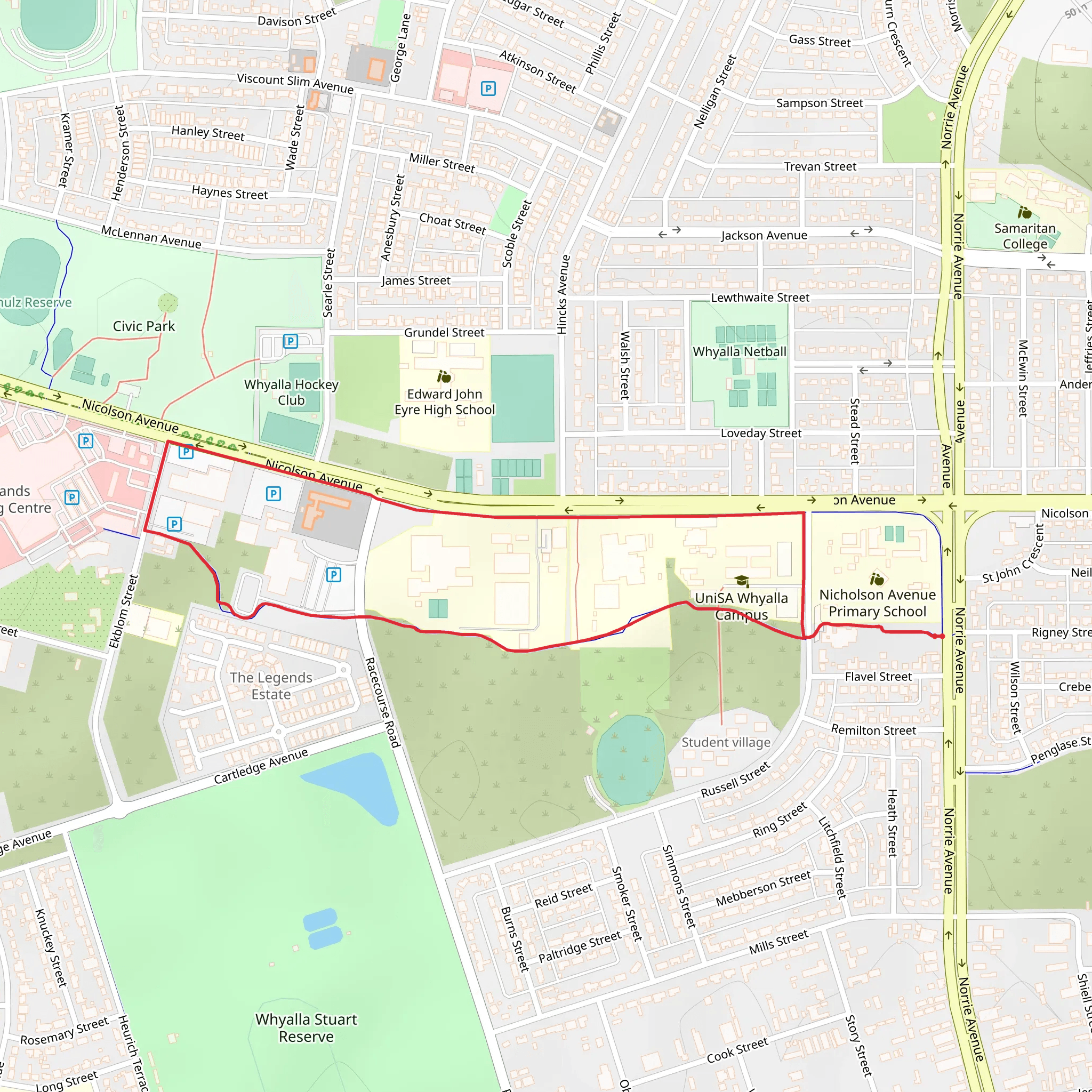 Education and Cultural Walk mobile static map