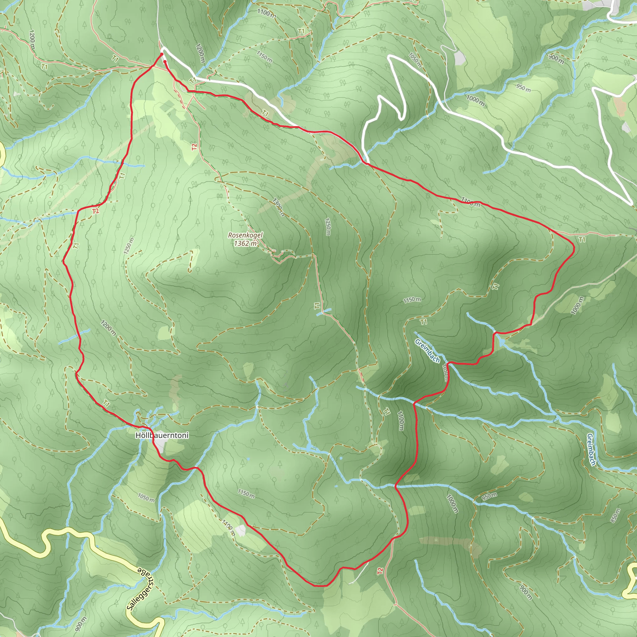 Absetzwirt Hike around the Rosenkogel mobile static map
