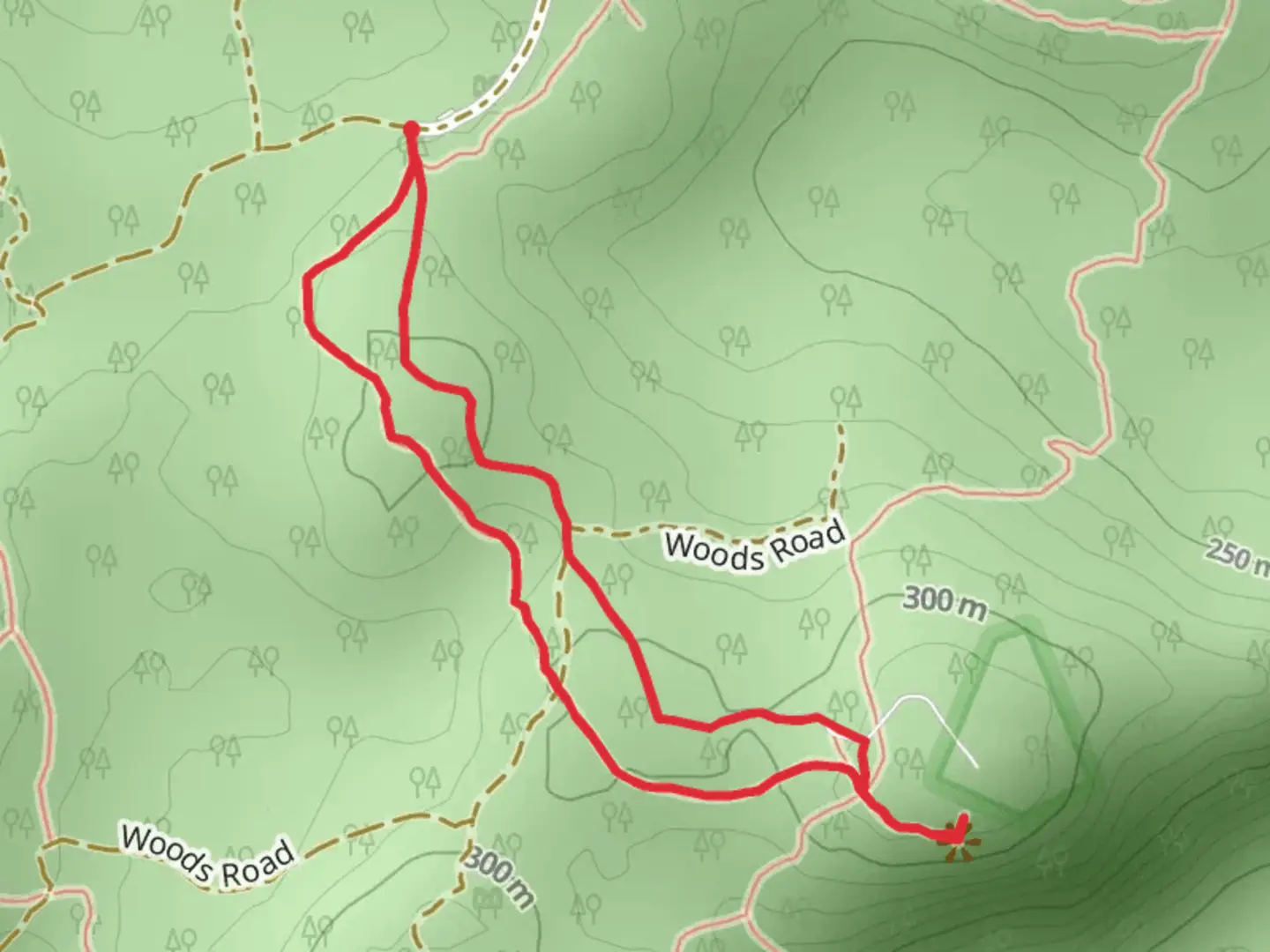 An image depicting the trail Fly Way Spur Trail - Orange and its surrounding area.