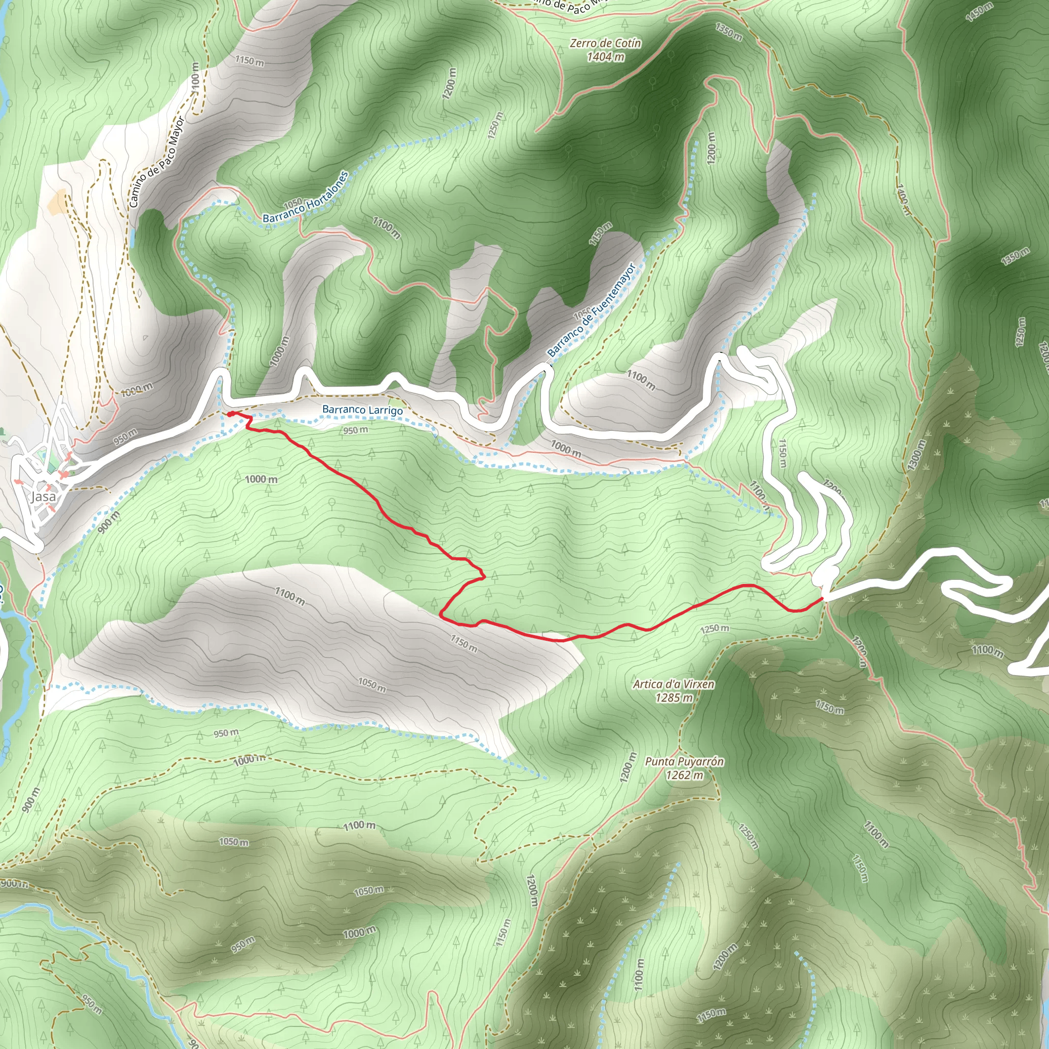 Jasa - Loma de Aísa Refuge PR HU 155 mobile static map