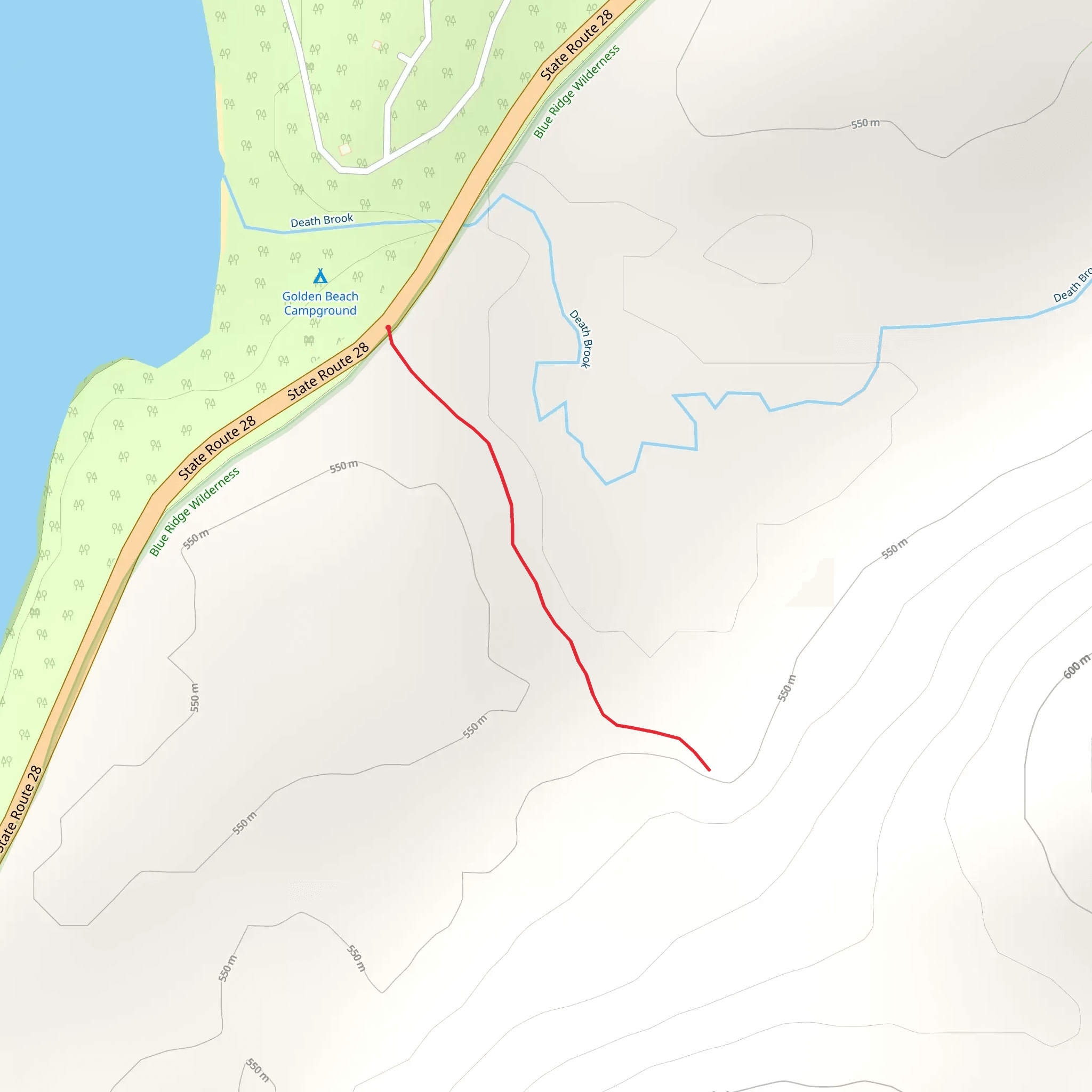 Golden Beach Campground Out and Back mobile static map