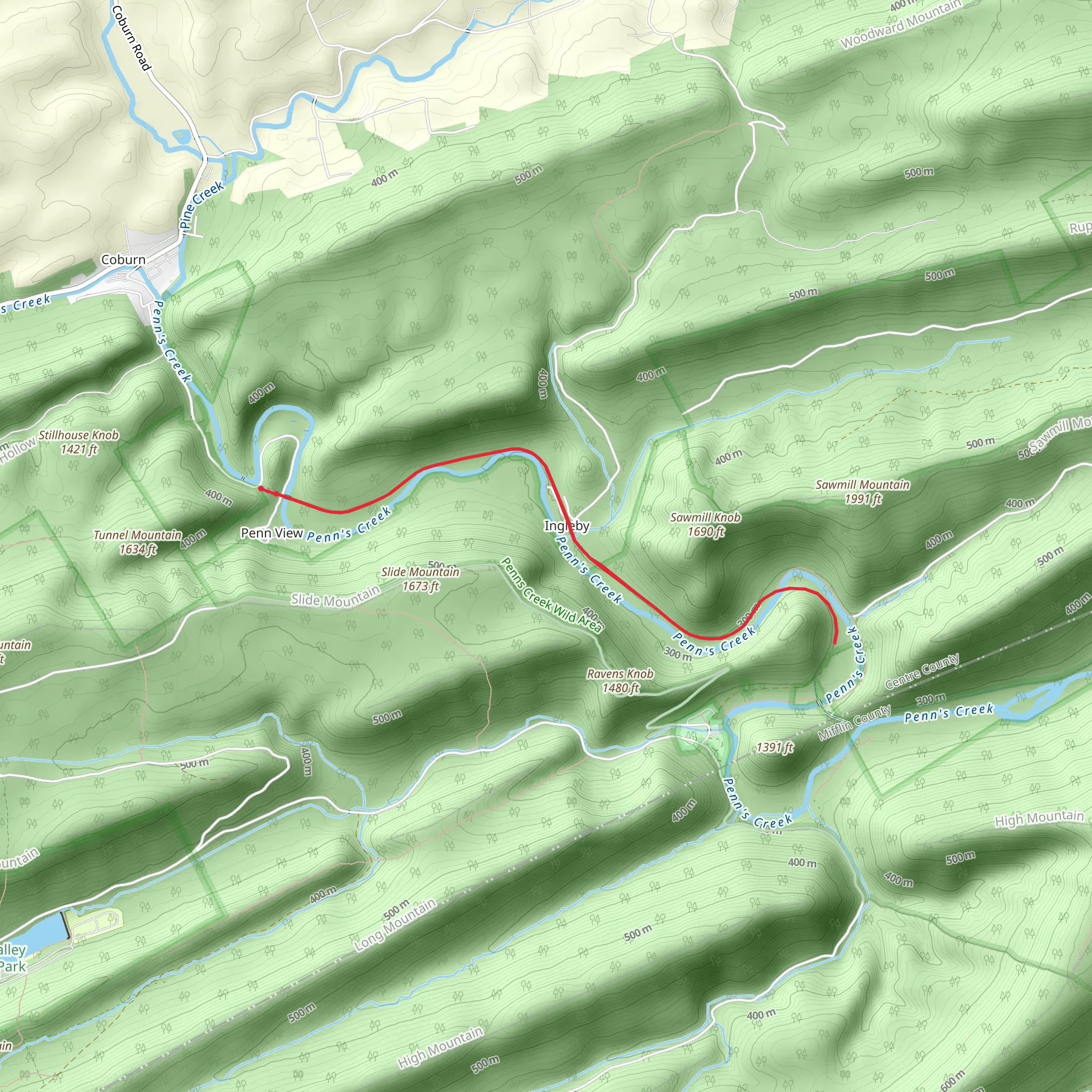 Penns Creek Path mobile static map