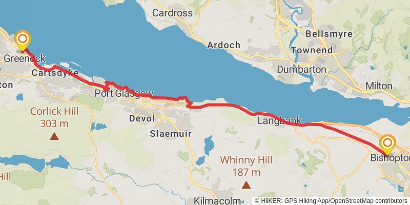 Firth o Clyde Rotary Trail stage 12 Map