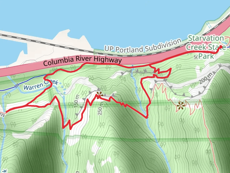 Historic Columbia River Highway State Trail and Starvation Ridge Trail