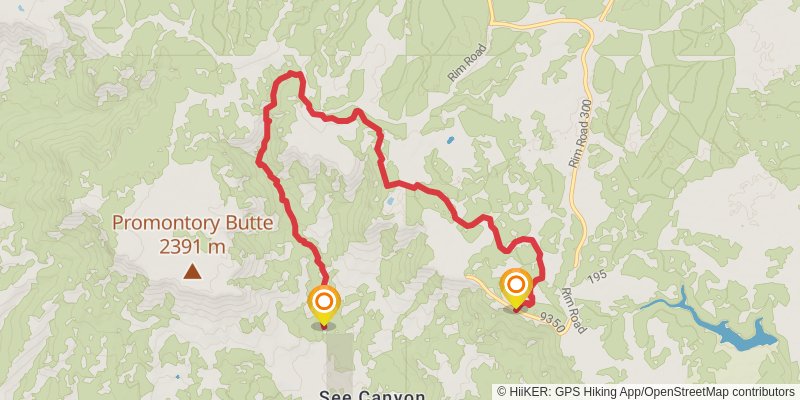 Drew Canyon and See Canyon Loop Trail stage 2 Map