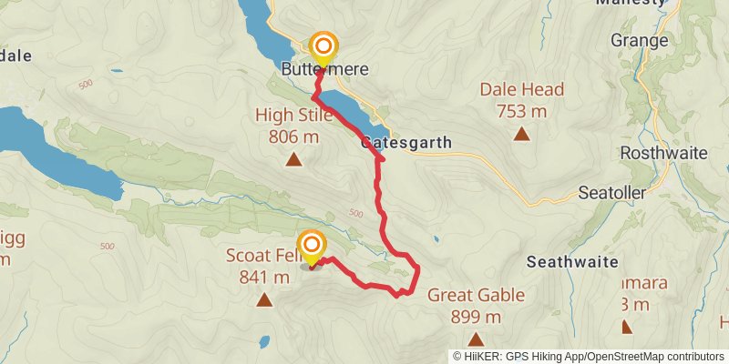 Staveley to Ambleside Walk stage 6 Map