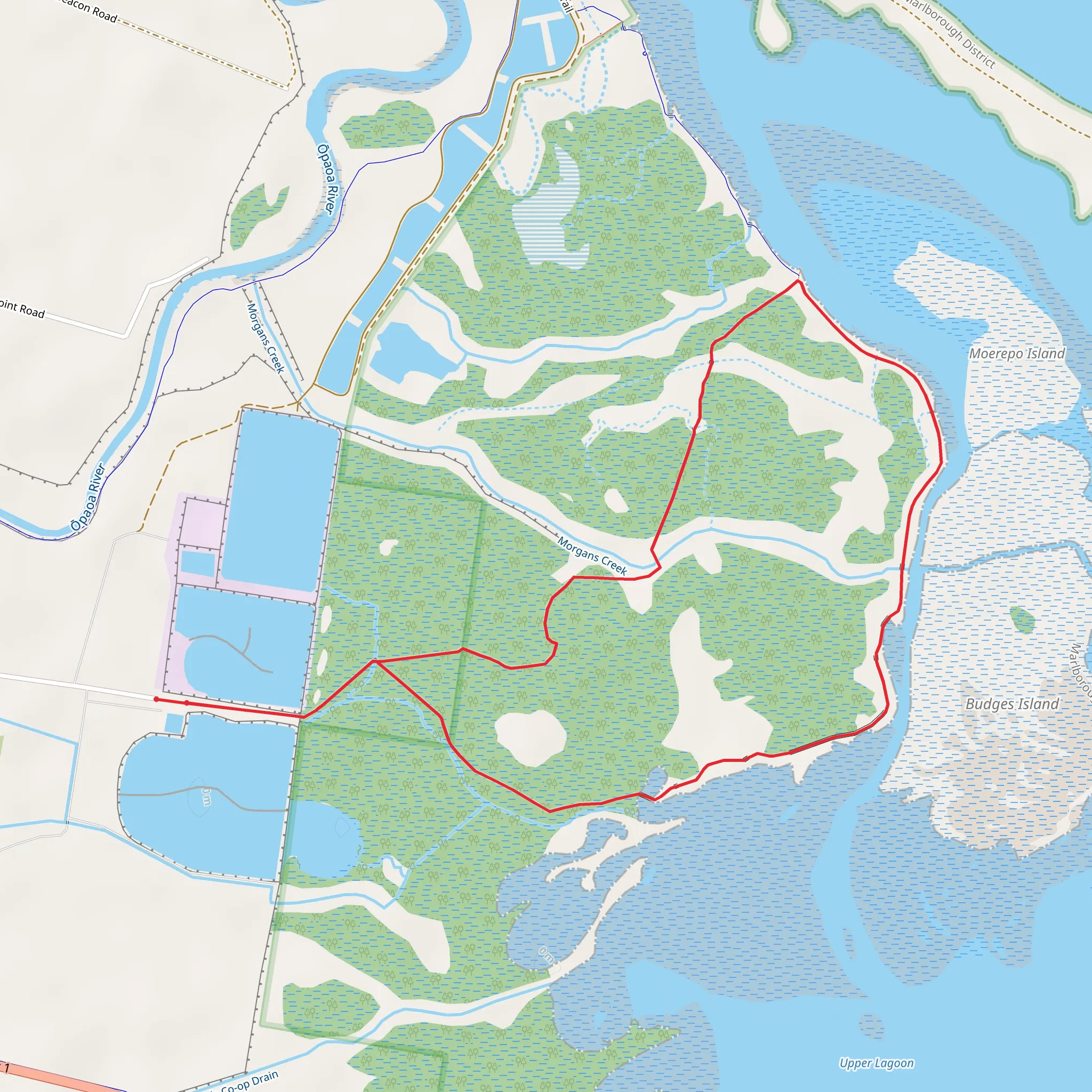 Wairau Lagoons Walkway mobile static map